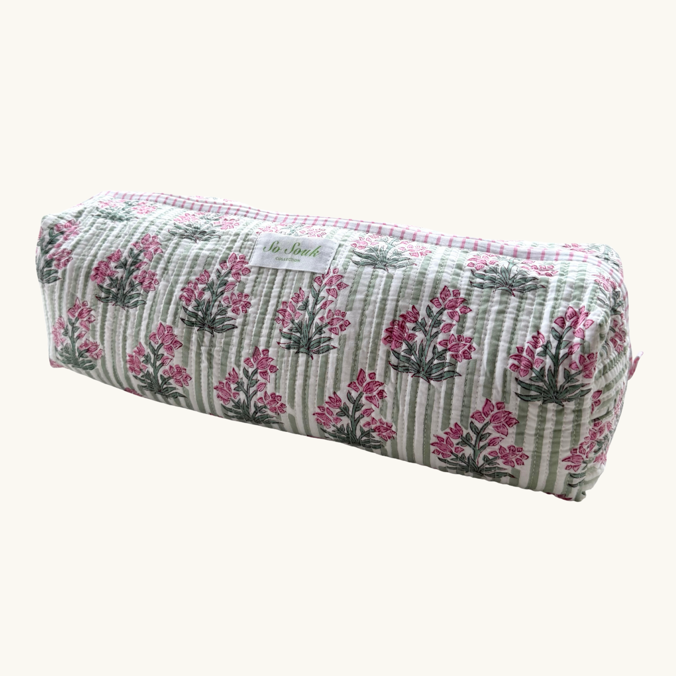 Green Johari Hair Accessories Bag