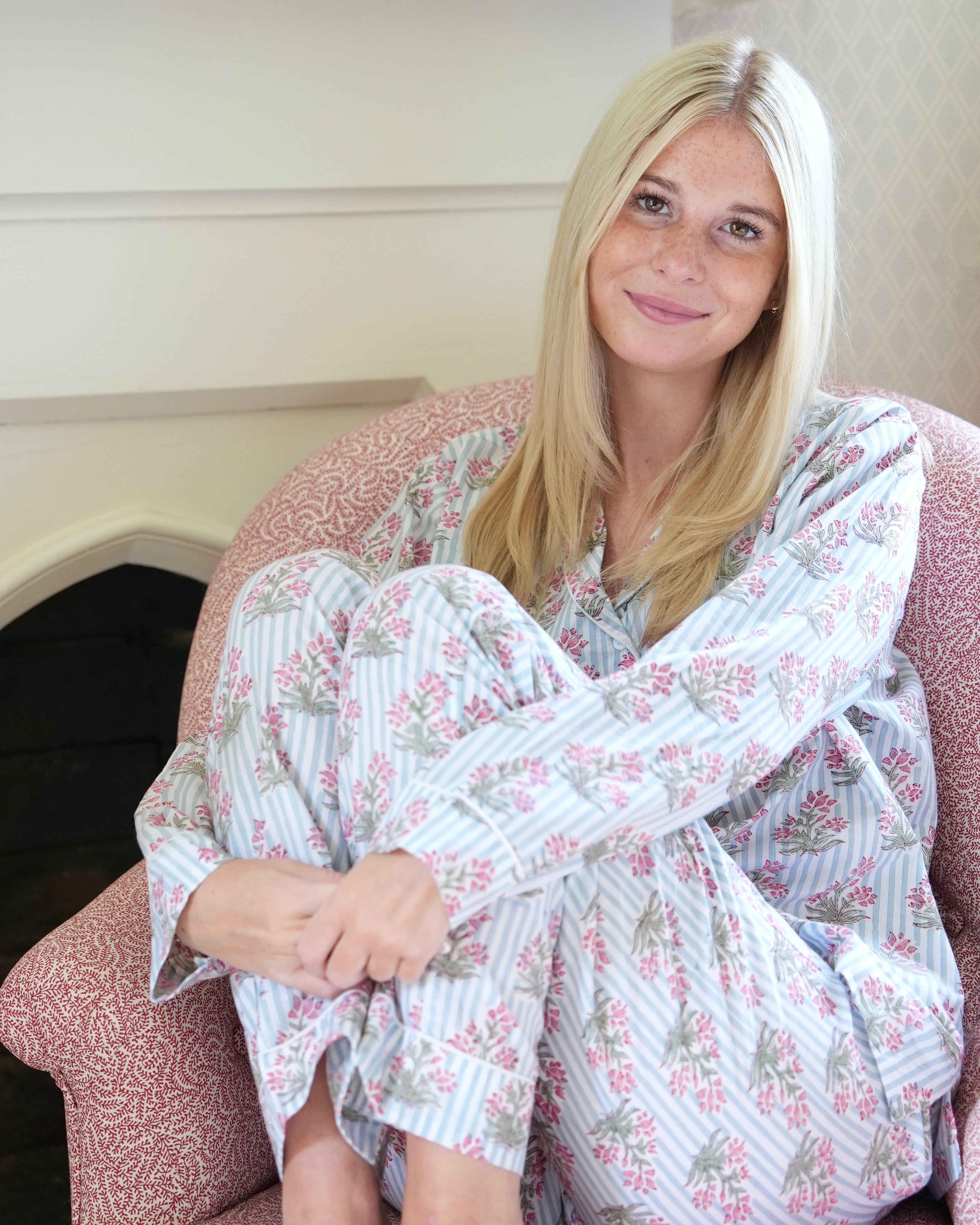 Blue Johari Long Pyjamas