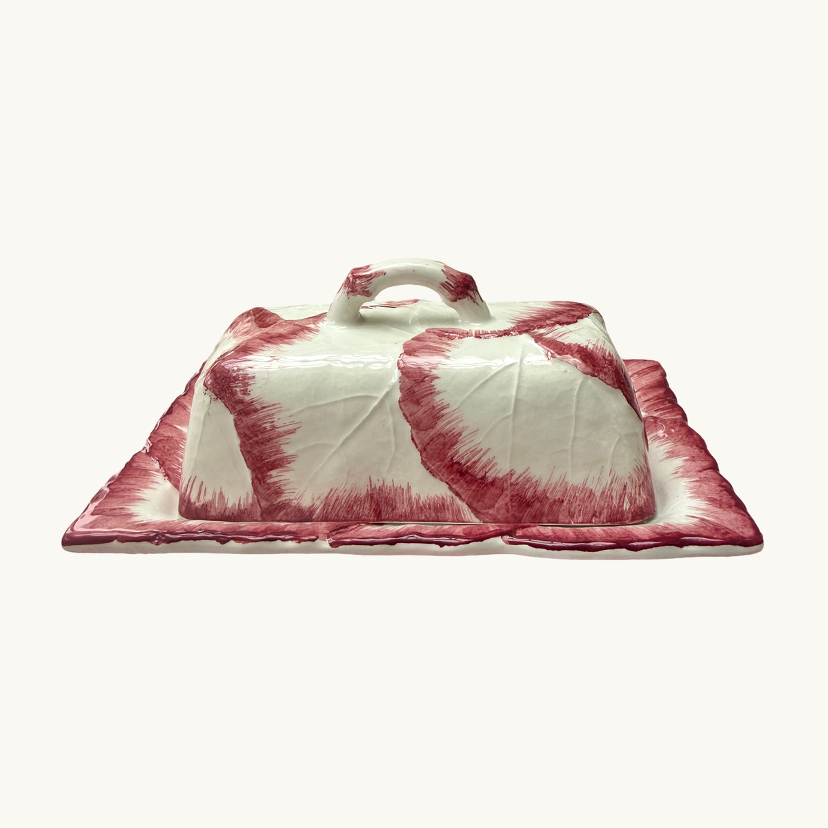 Pink Raddichio Butter Dish