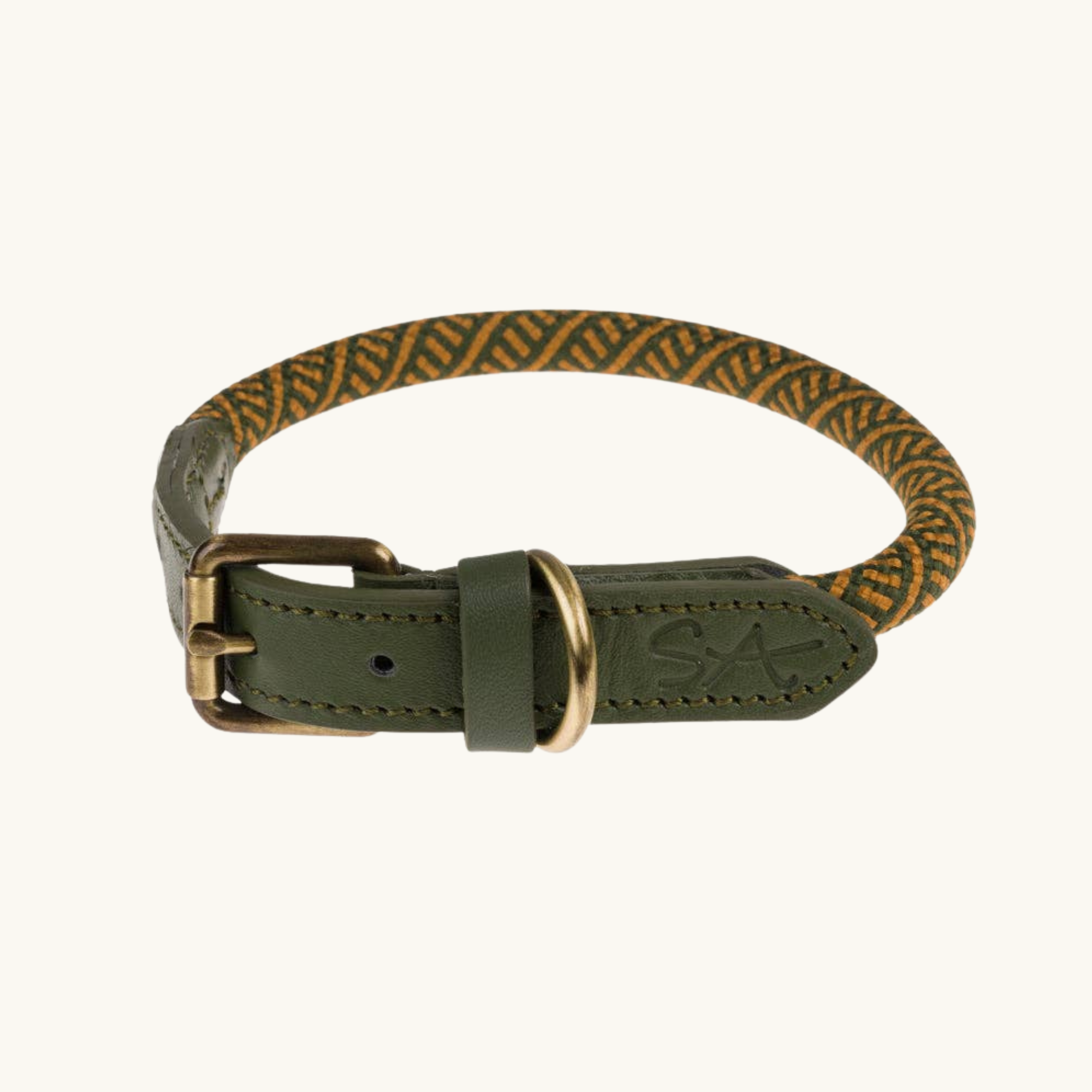 Forest Green Rope Dog Collar