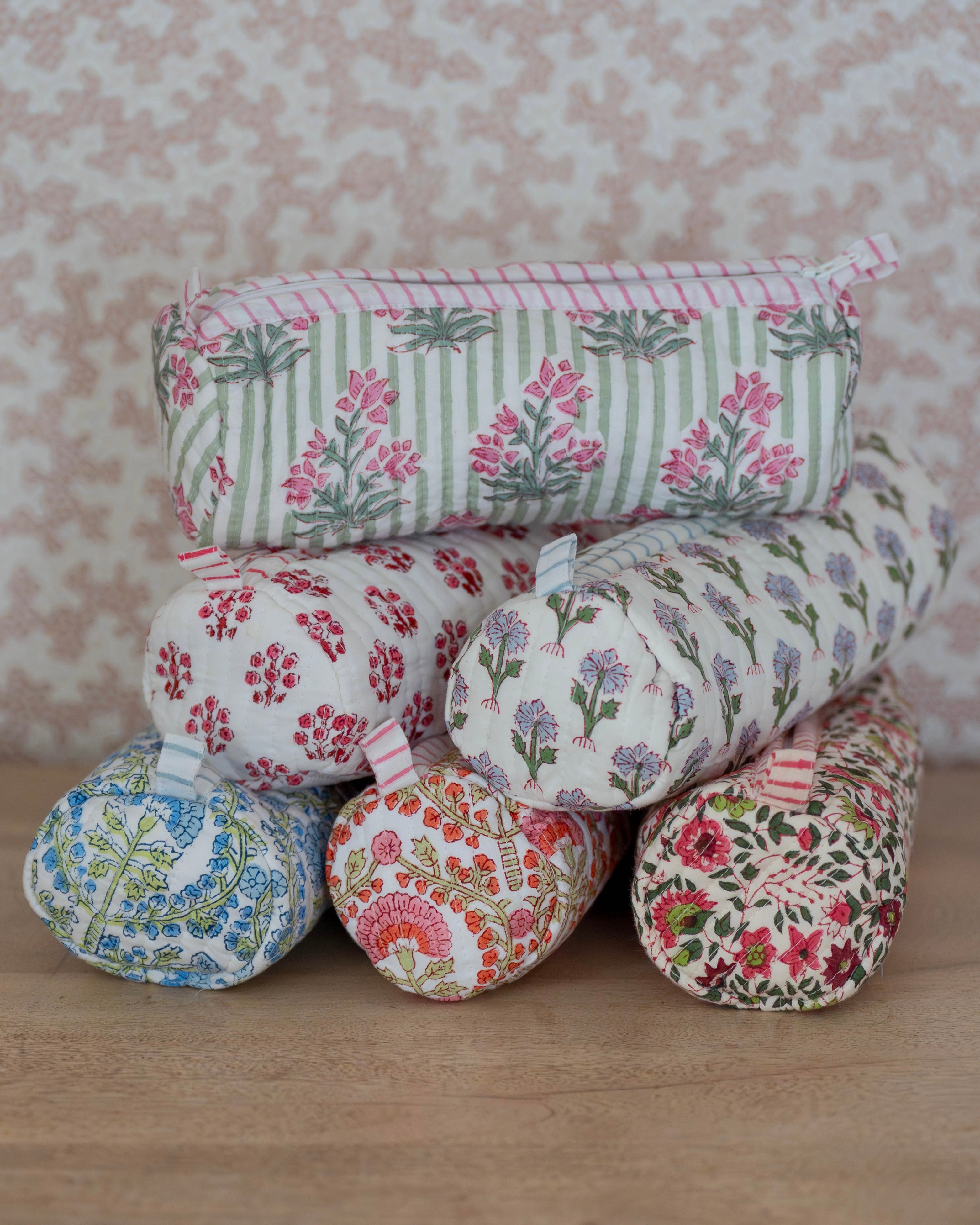 Pink Flora Pencil Case