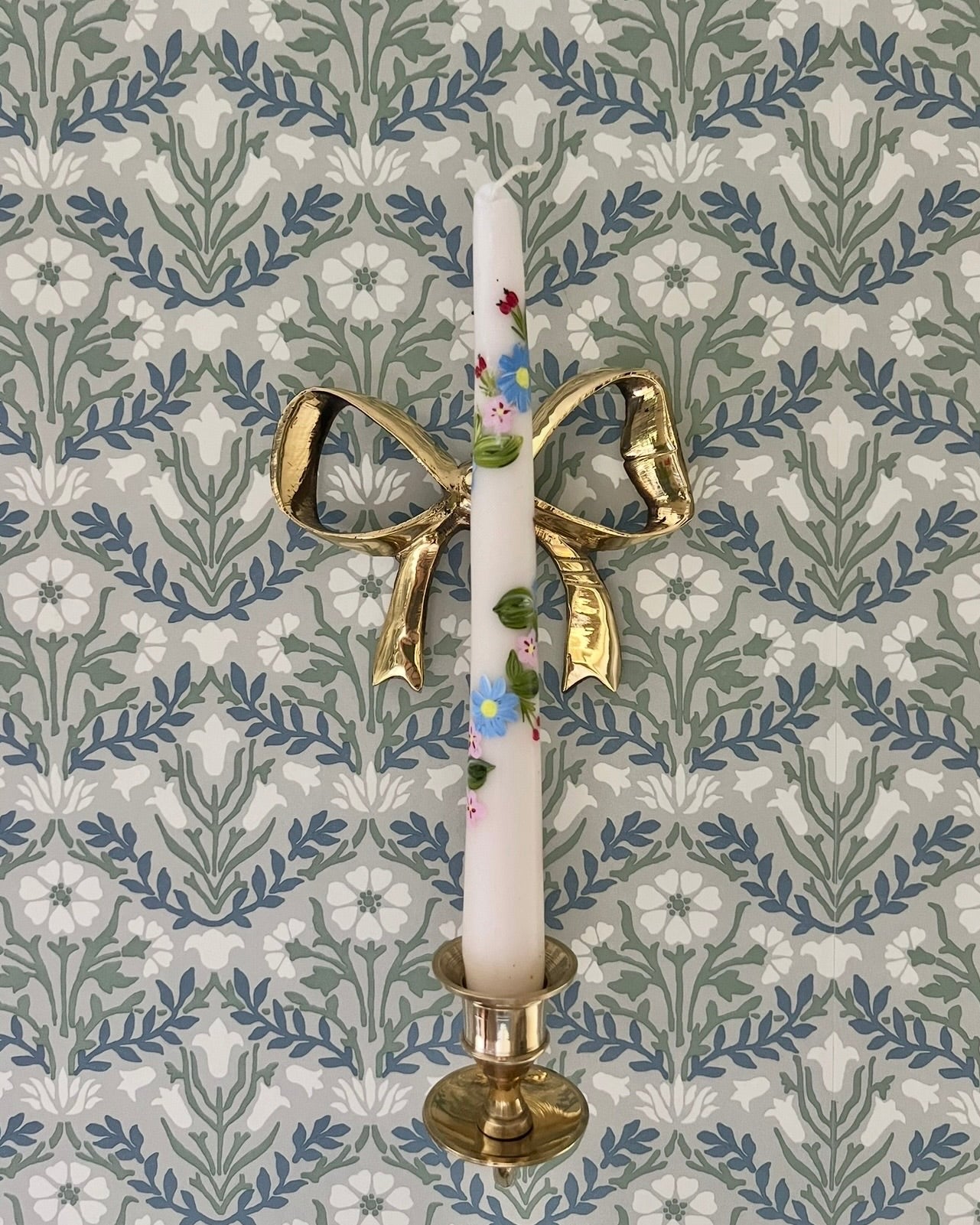 Brass Bow Candle Sconce