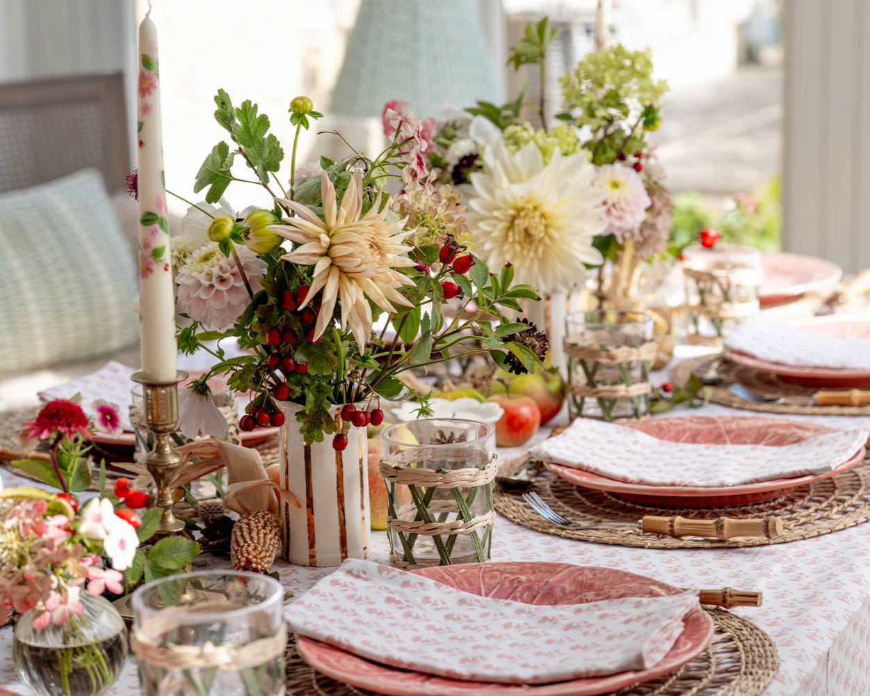 Blush Pink Carnation Napkins