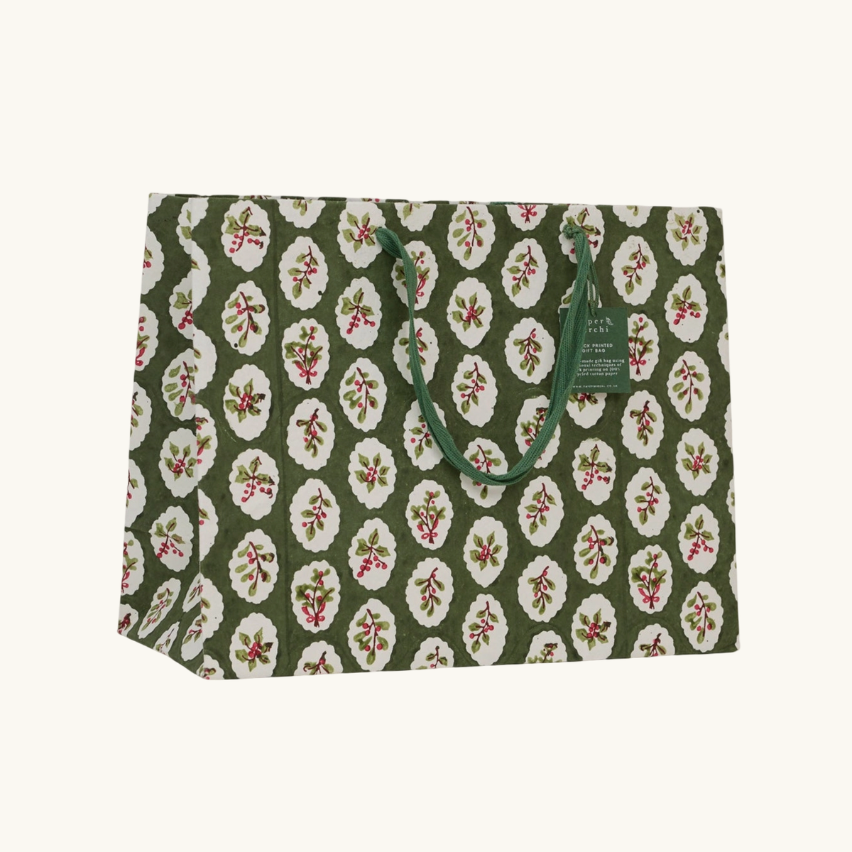 Green Festive Gift Bags (Large)