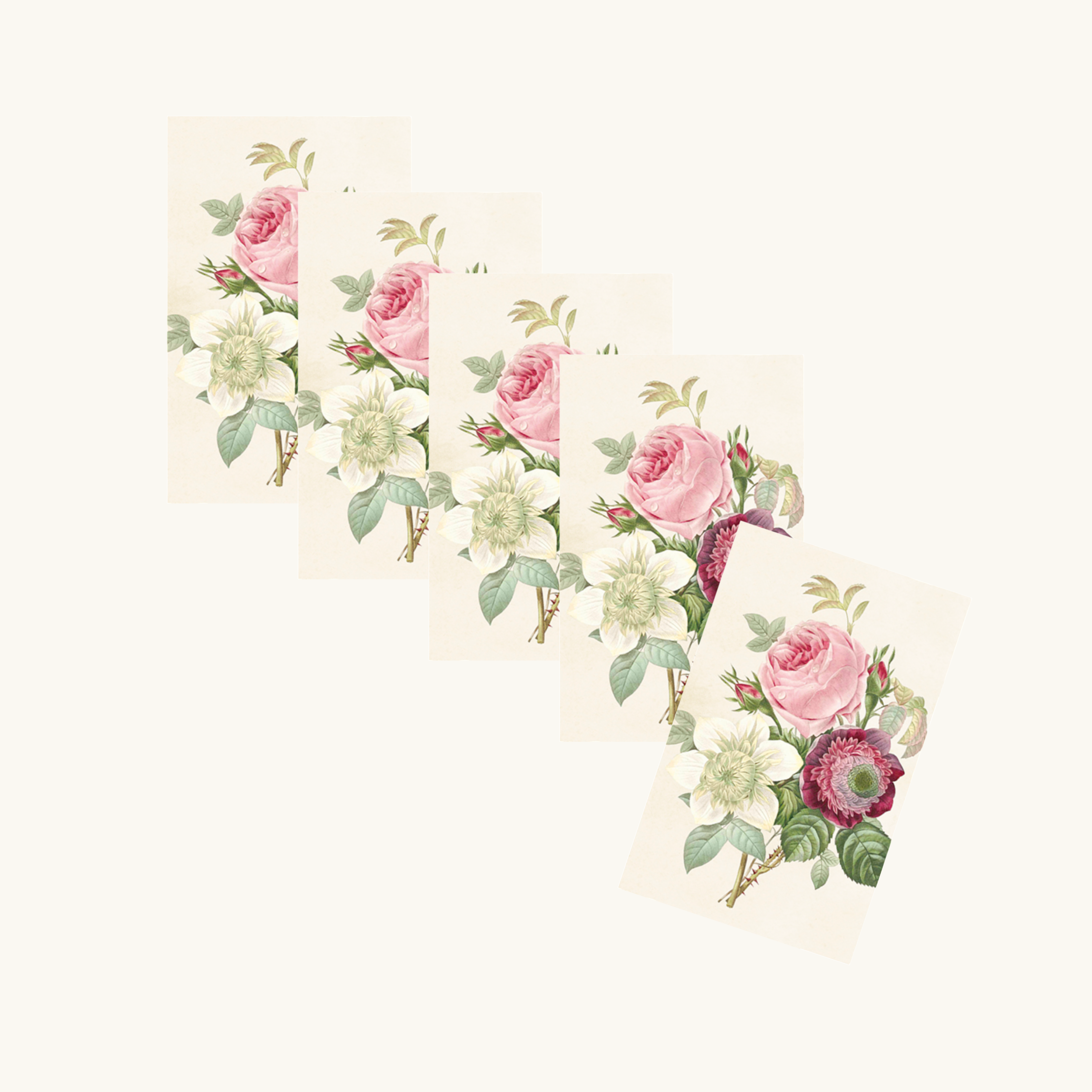 Pink Roses Gift Tags