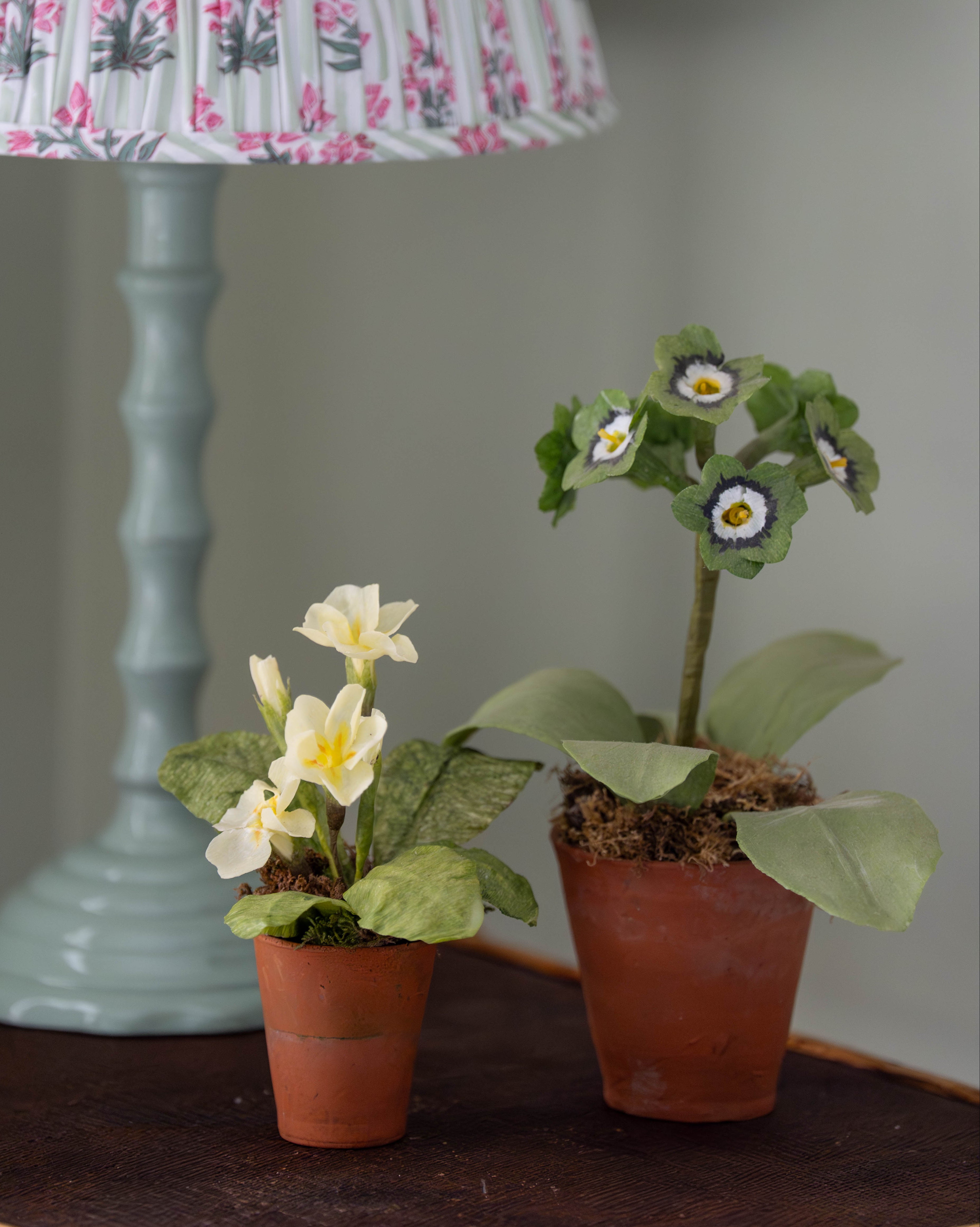 Spring Primrose Wax Paper Flower Pot