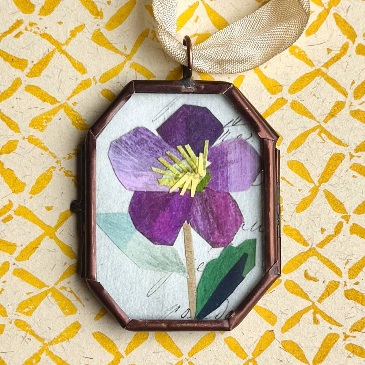 Hellebore Art Locket Ornament