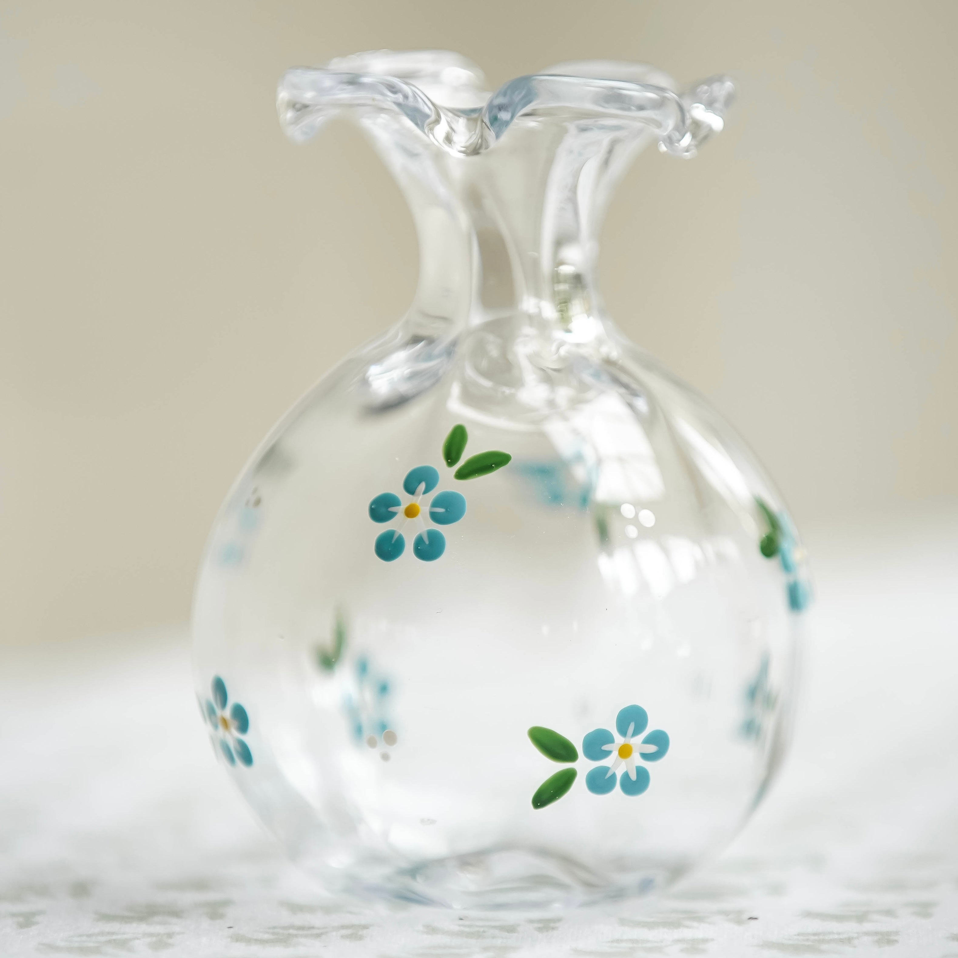Blue Ditsy Bud Vase