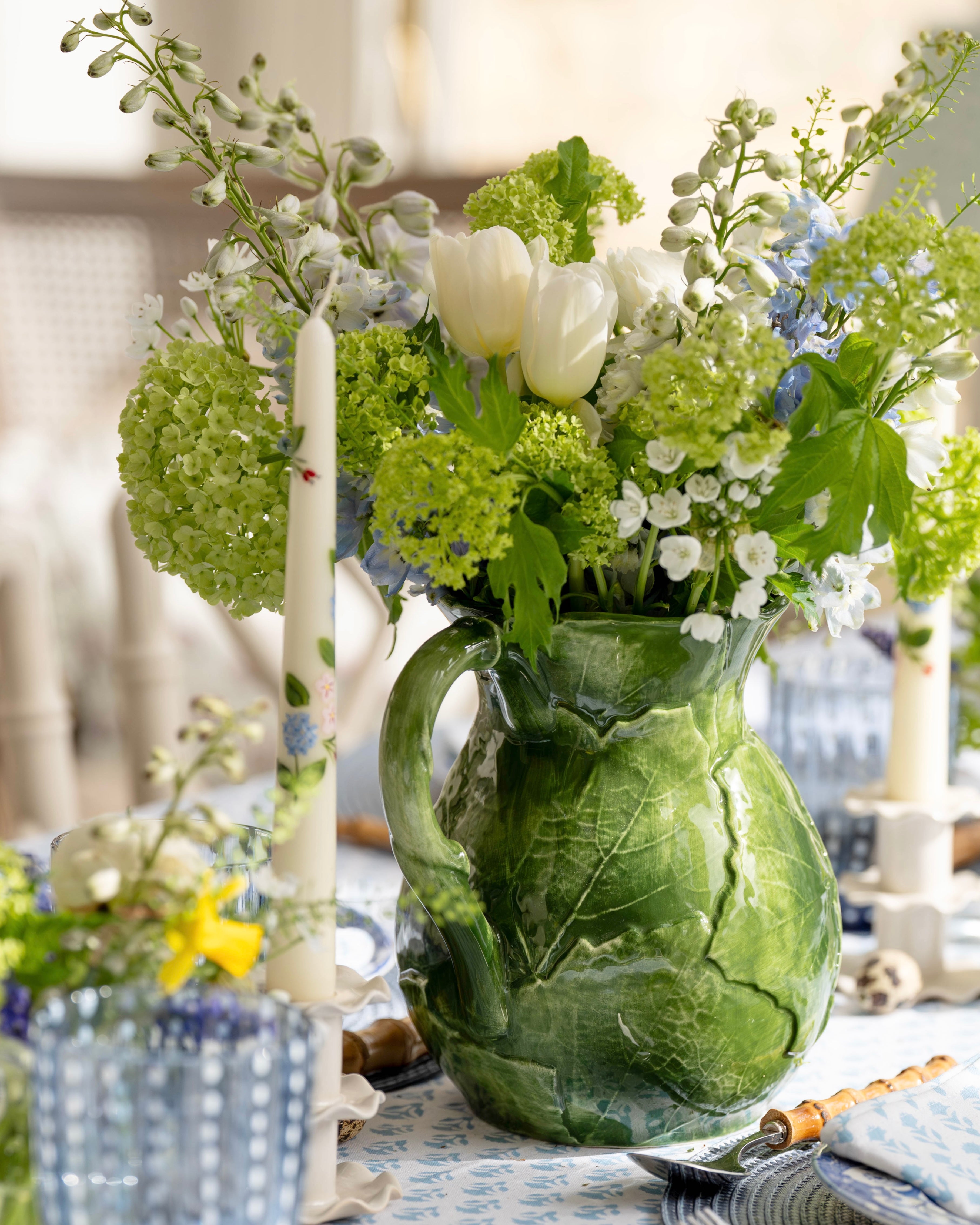 Green Vine Leaf Jug Extra Large