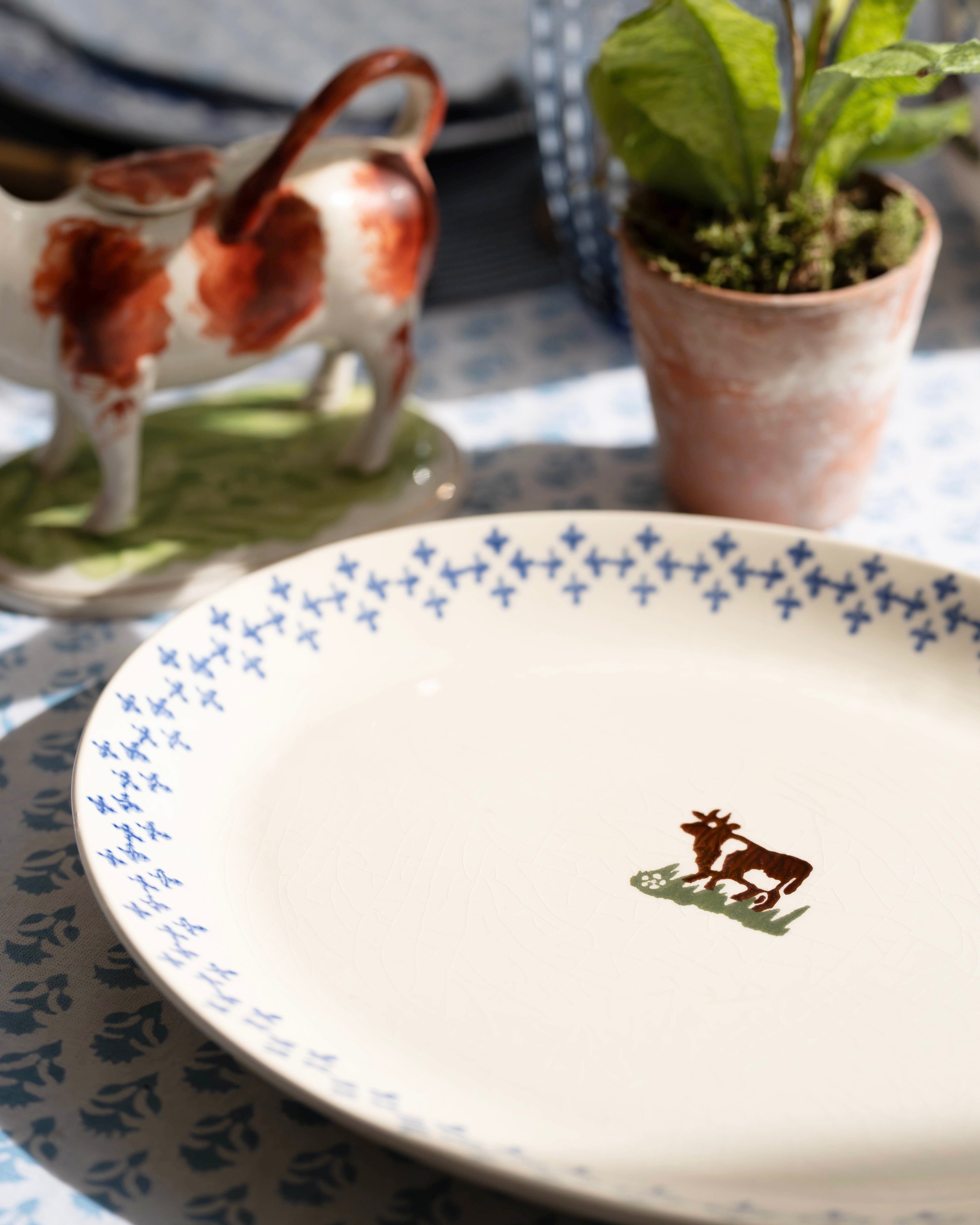 Cows Oval Serving Plate
