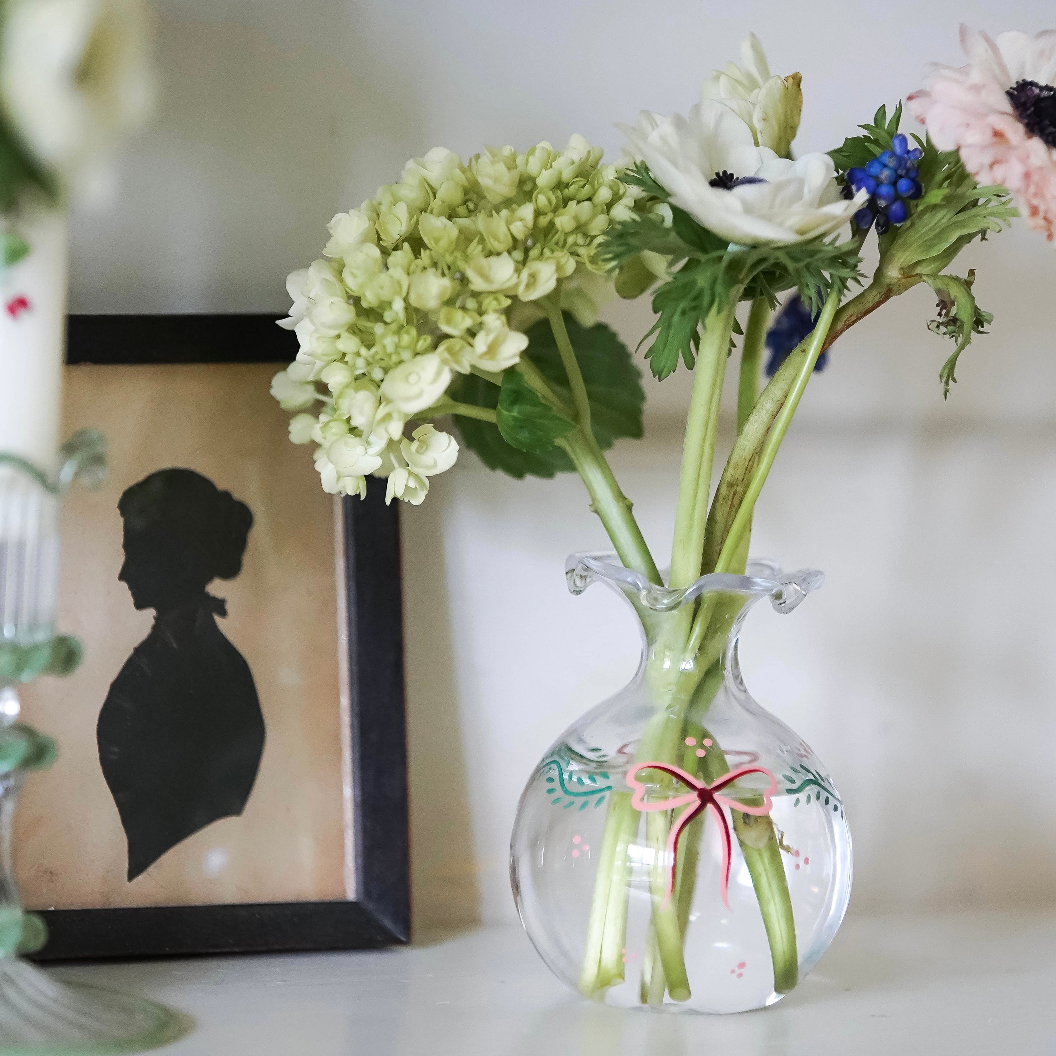 Pink Bow Ditsy Bud Vase