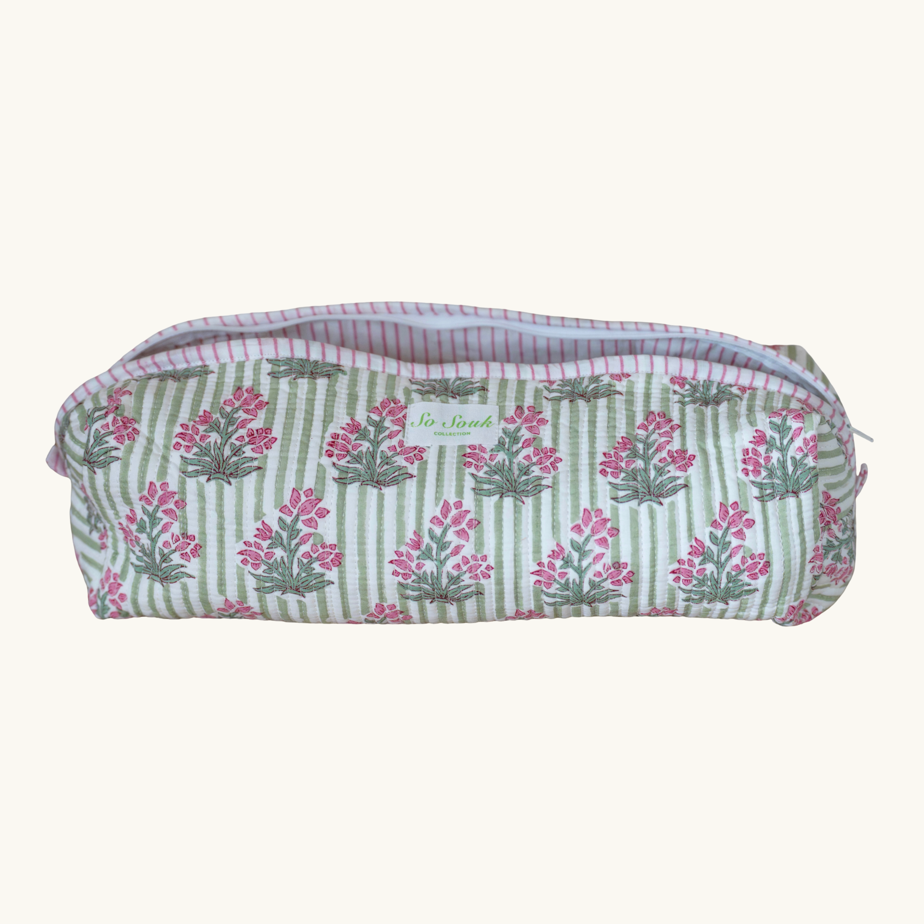 Green Johari Hair Accessories Bag