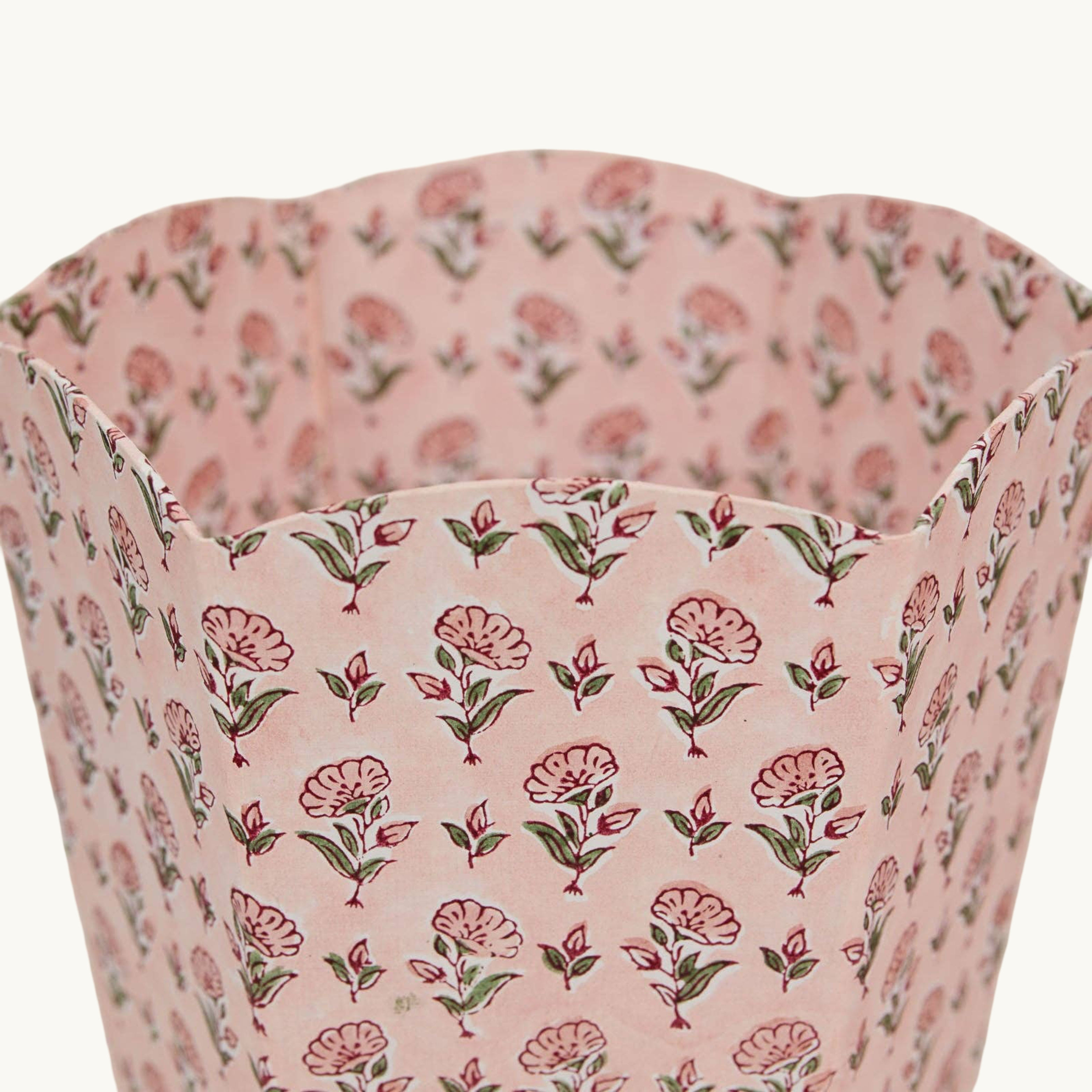 Blush Ditsy Floral Waste Paper Basket
