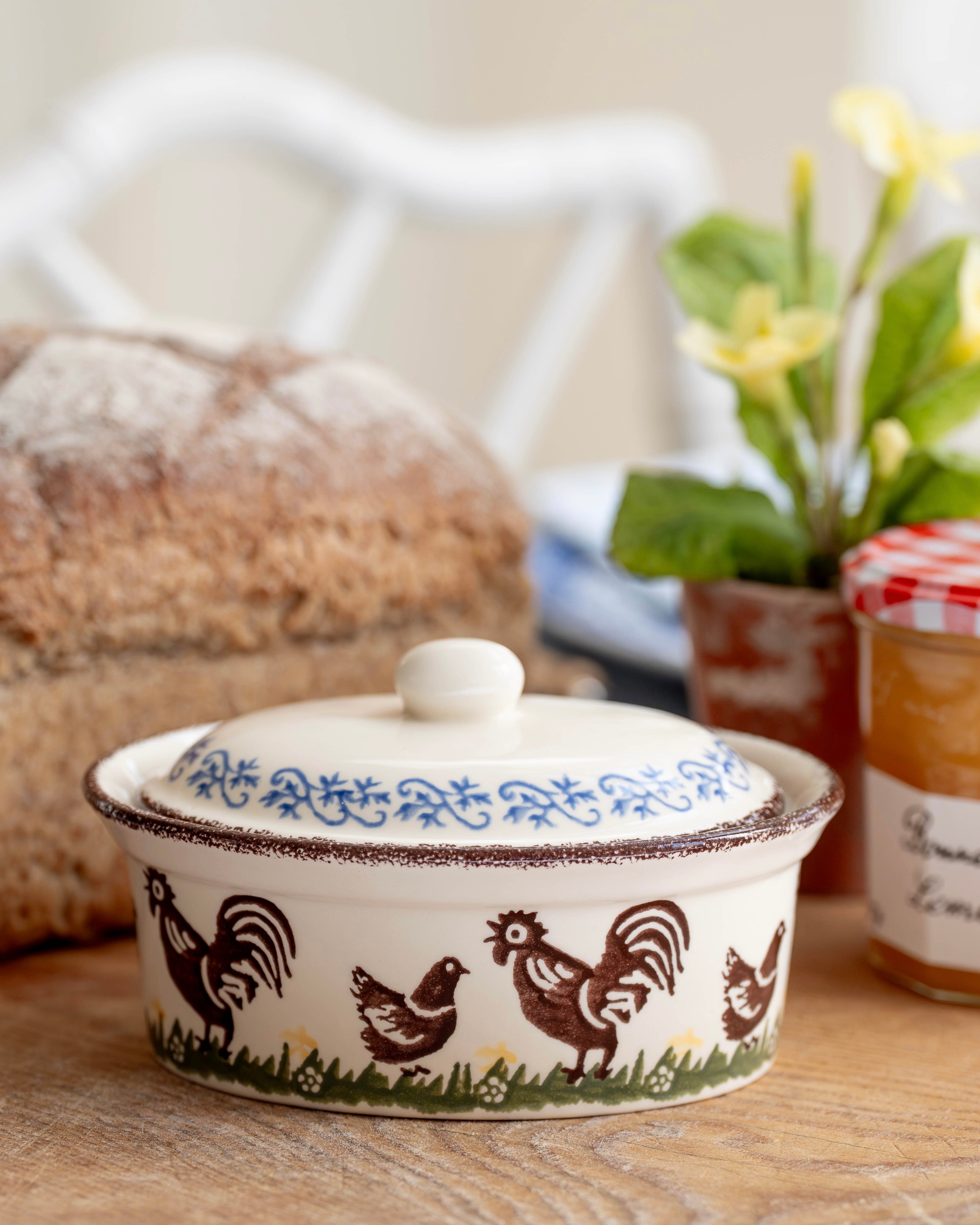 Hens Butter Dish