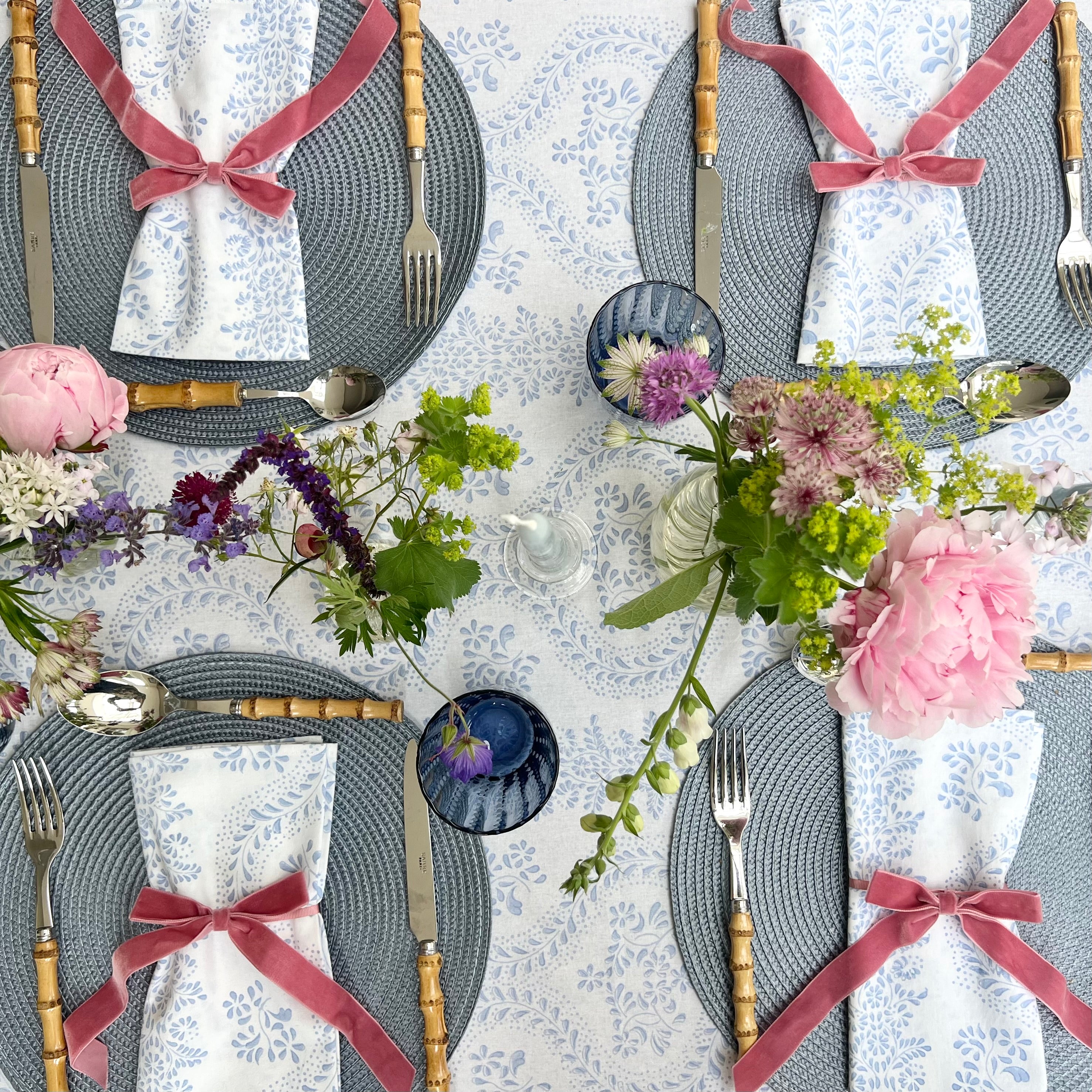 Blue Rosalie Napkins