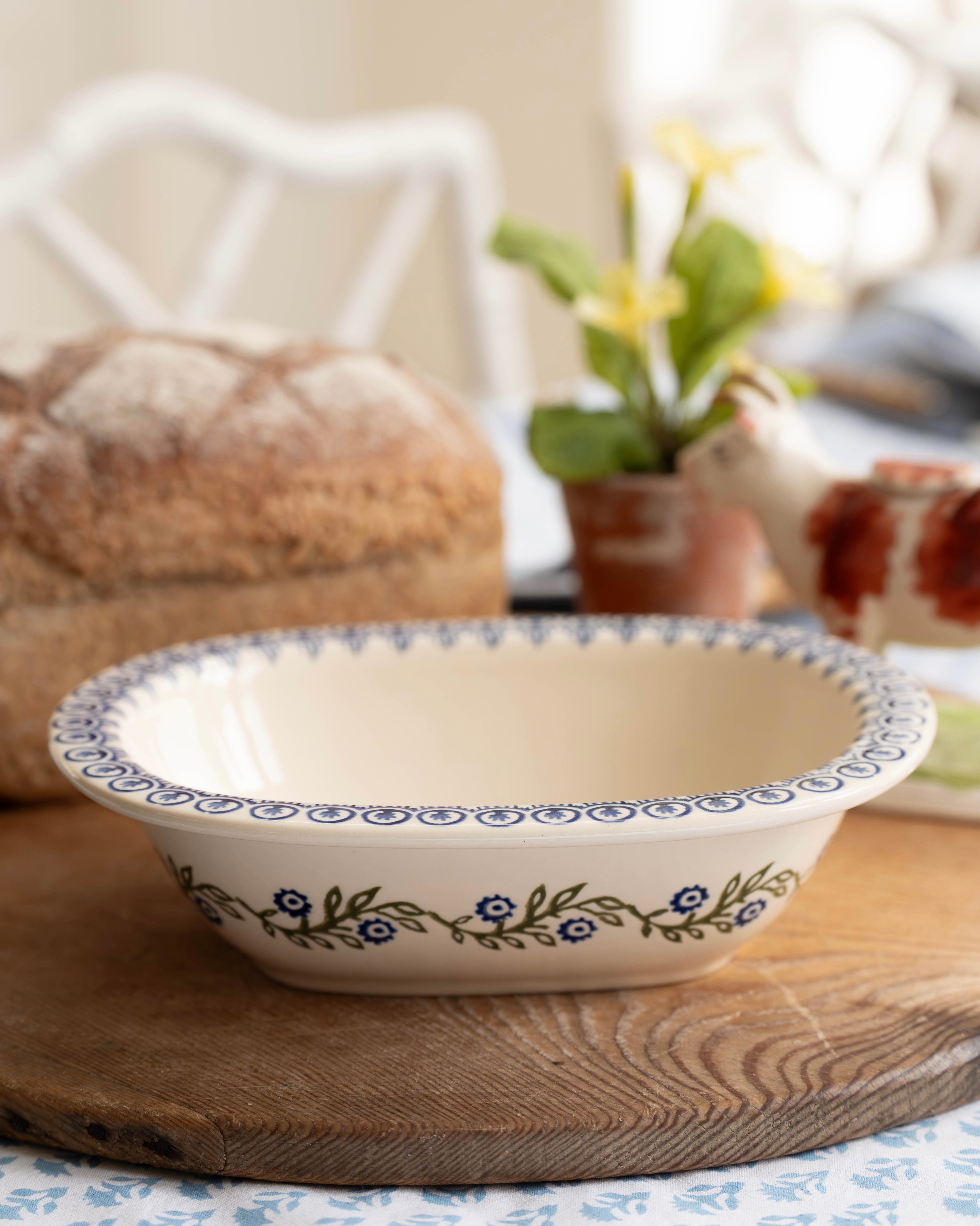 Floral Garland Pie Dish