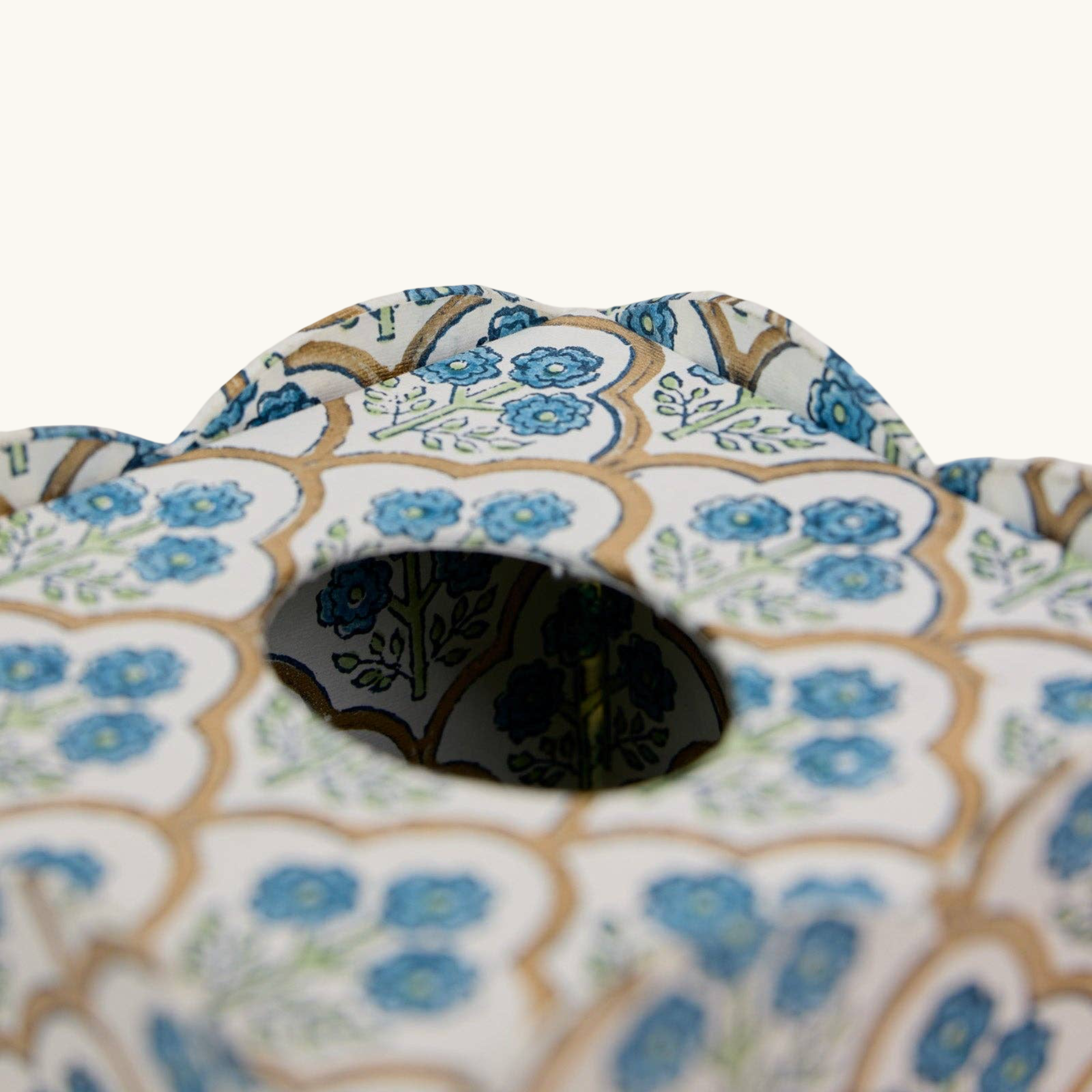 Blue Floral Trellis Tissue Box