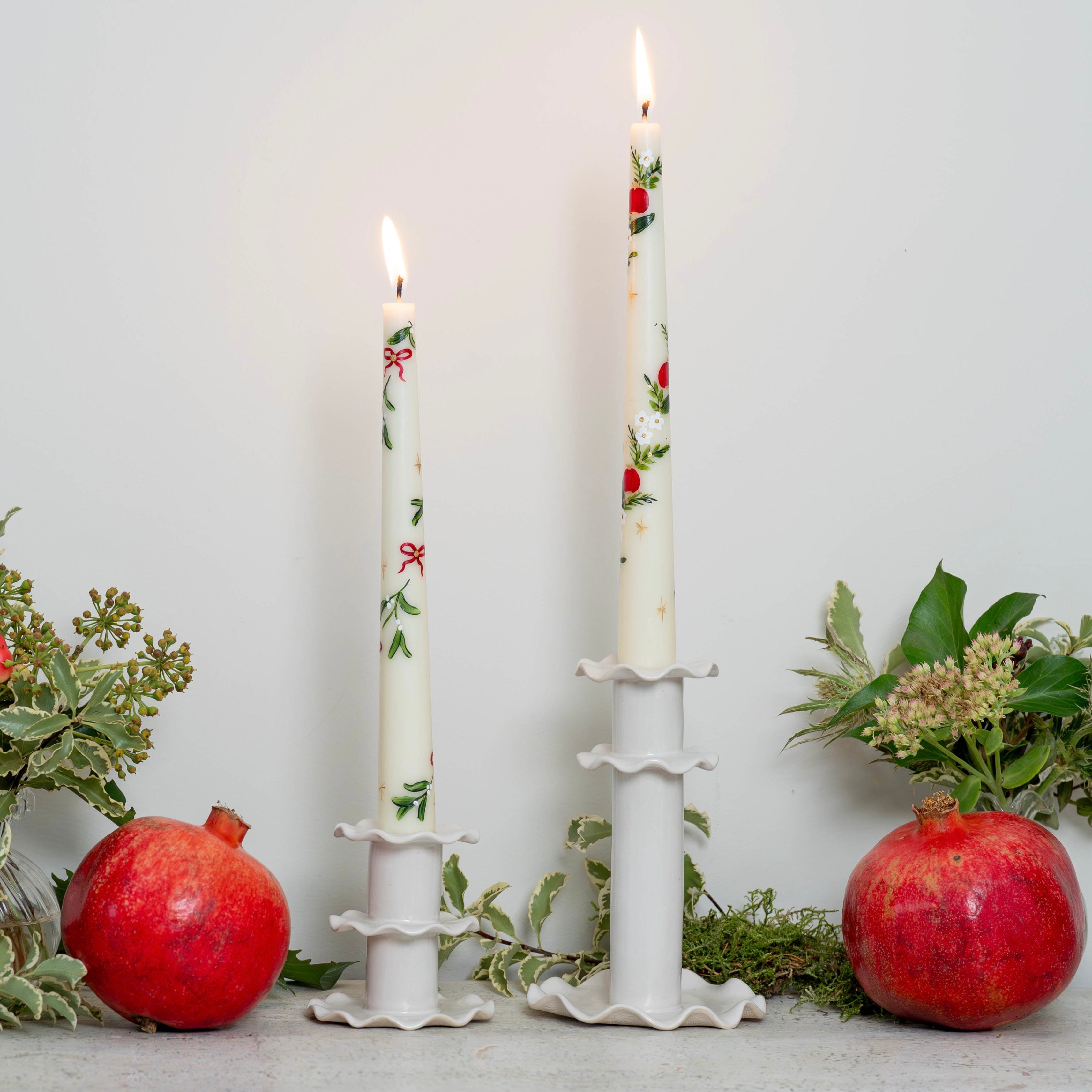 White Frilled Candlestick (Medium)