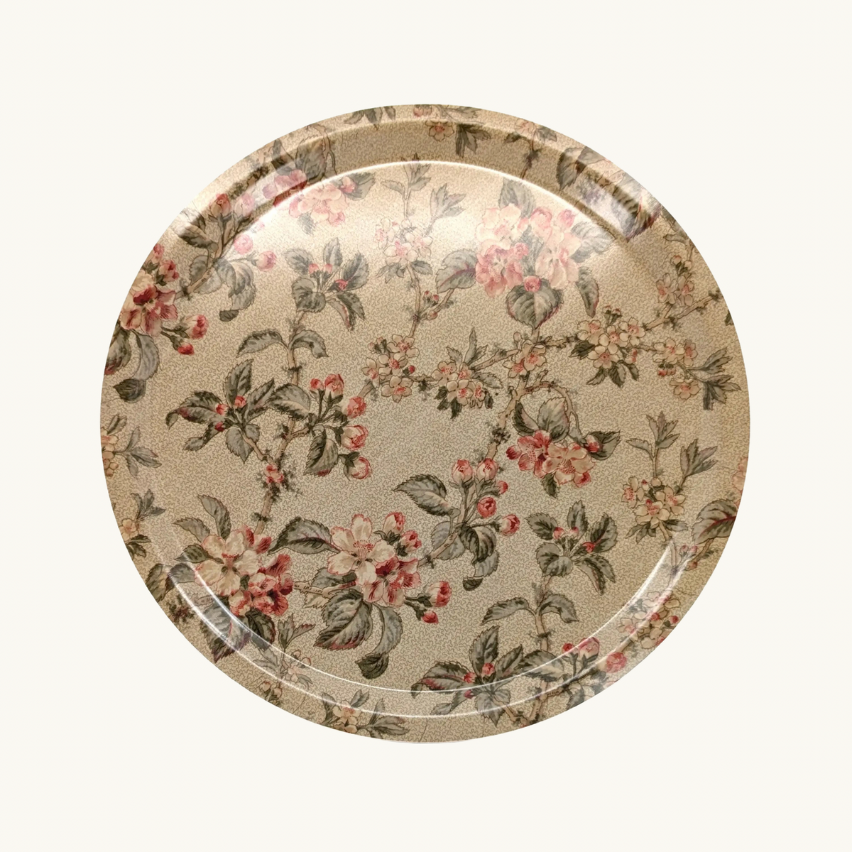 Autumn Florals Birch Wood Tray (Round)