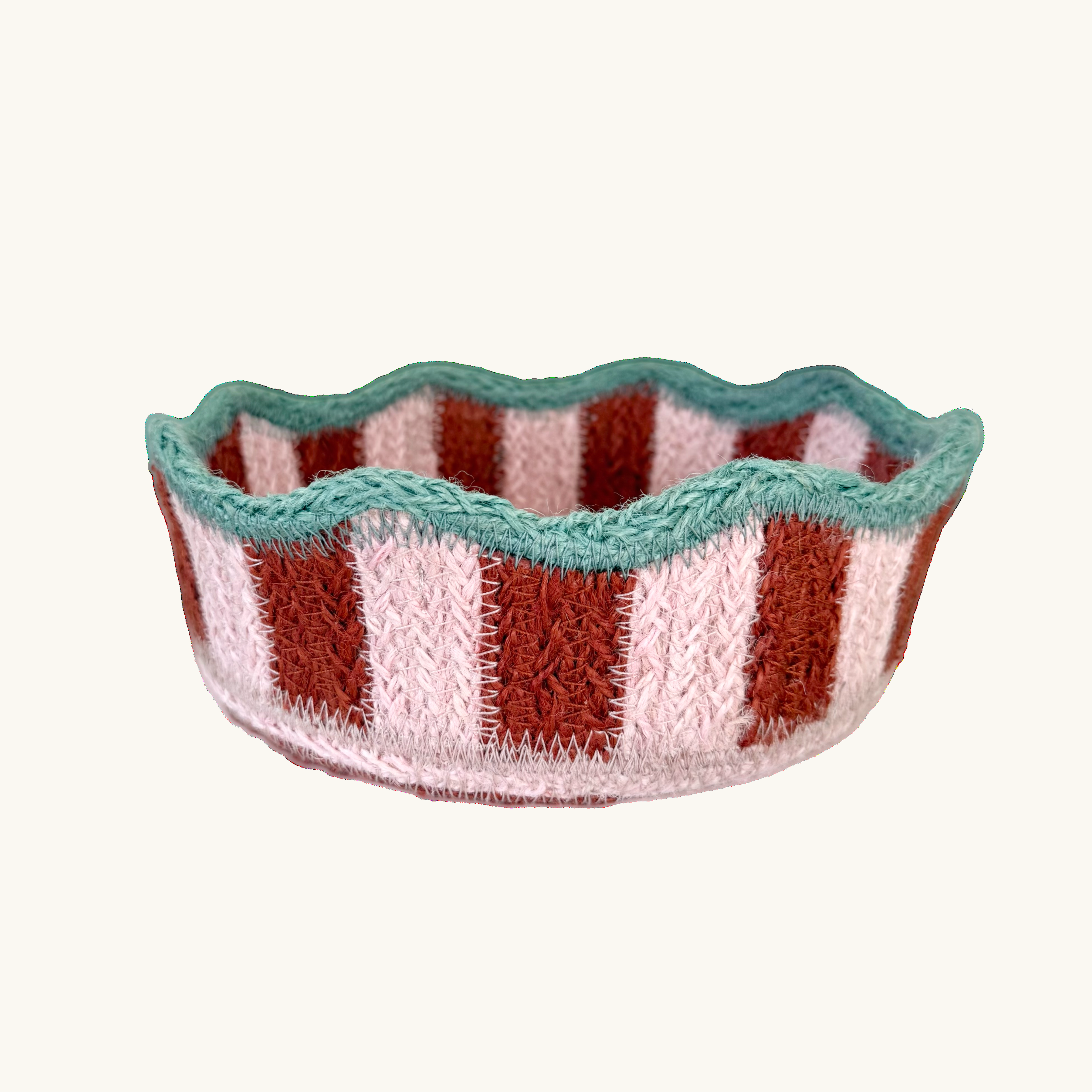 Strawberry Jute Mini Basket