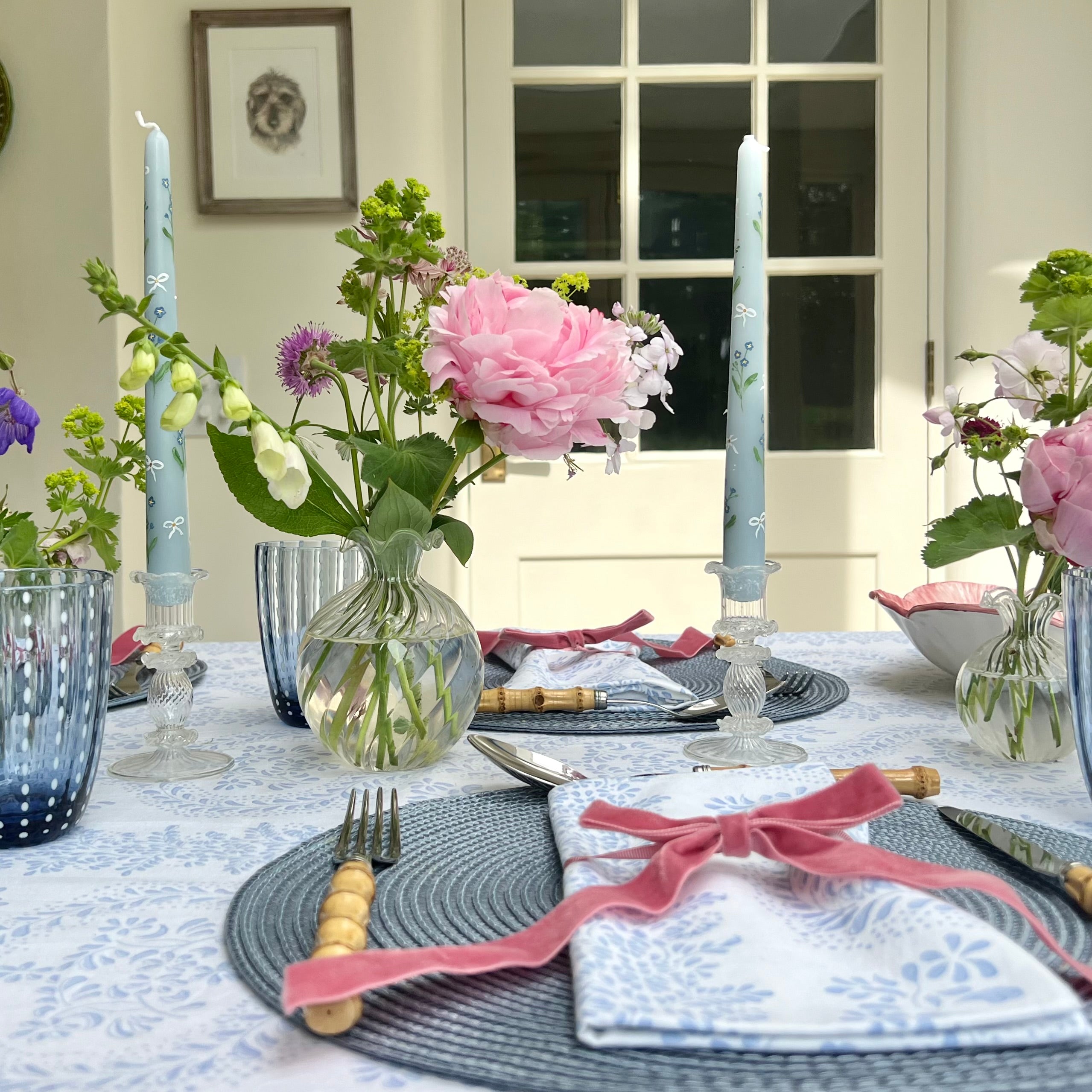 Blue Rosalie Napkins