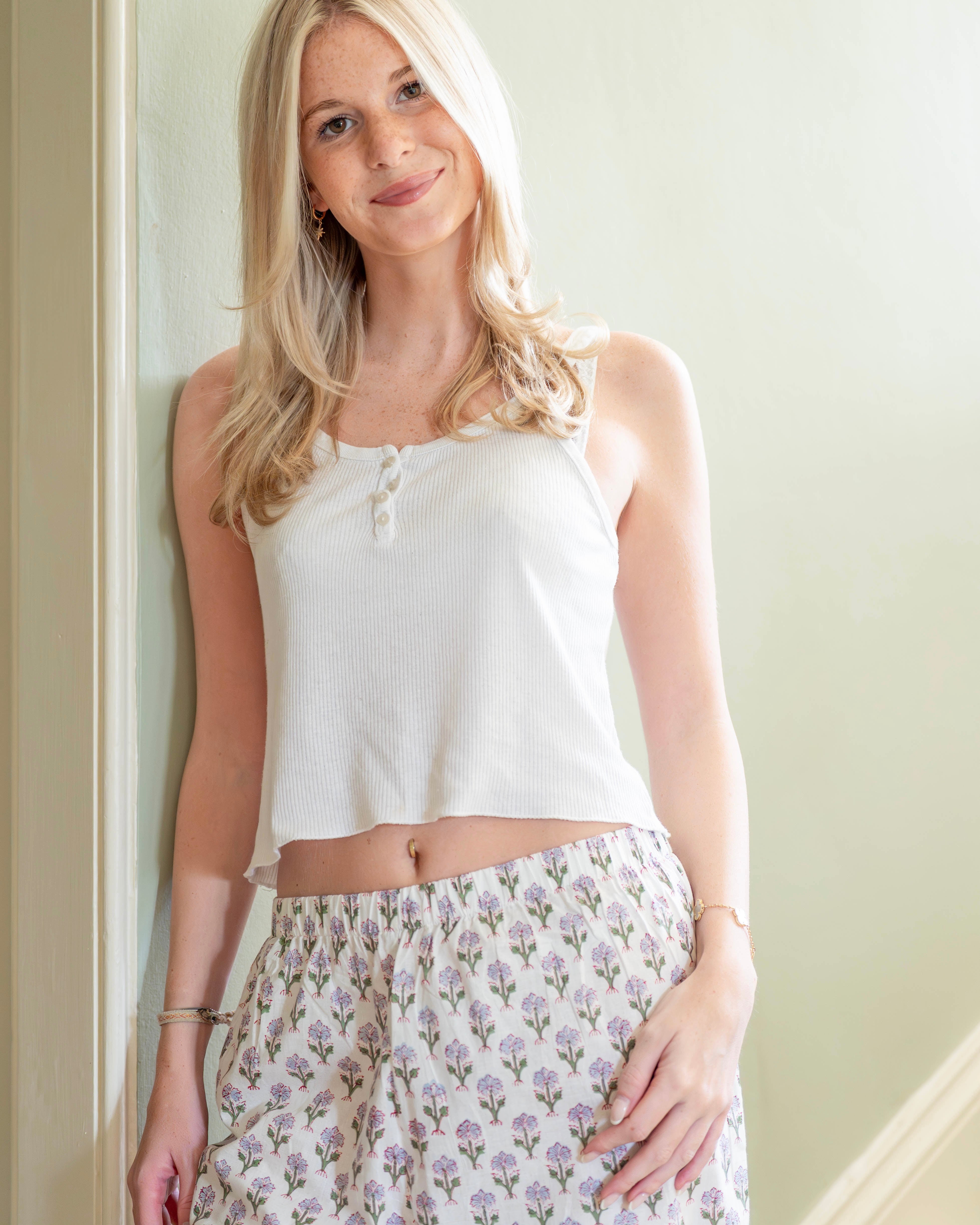 Blue Jemima Frilled Collar Pyjamas