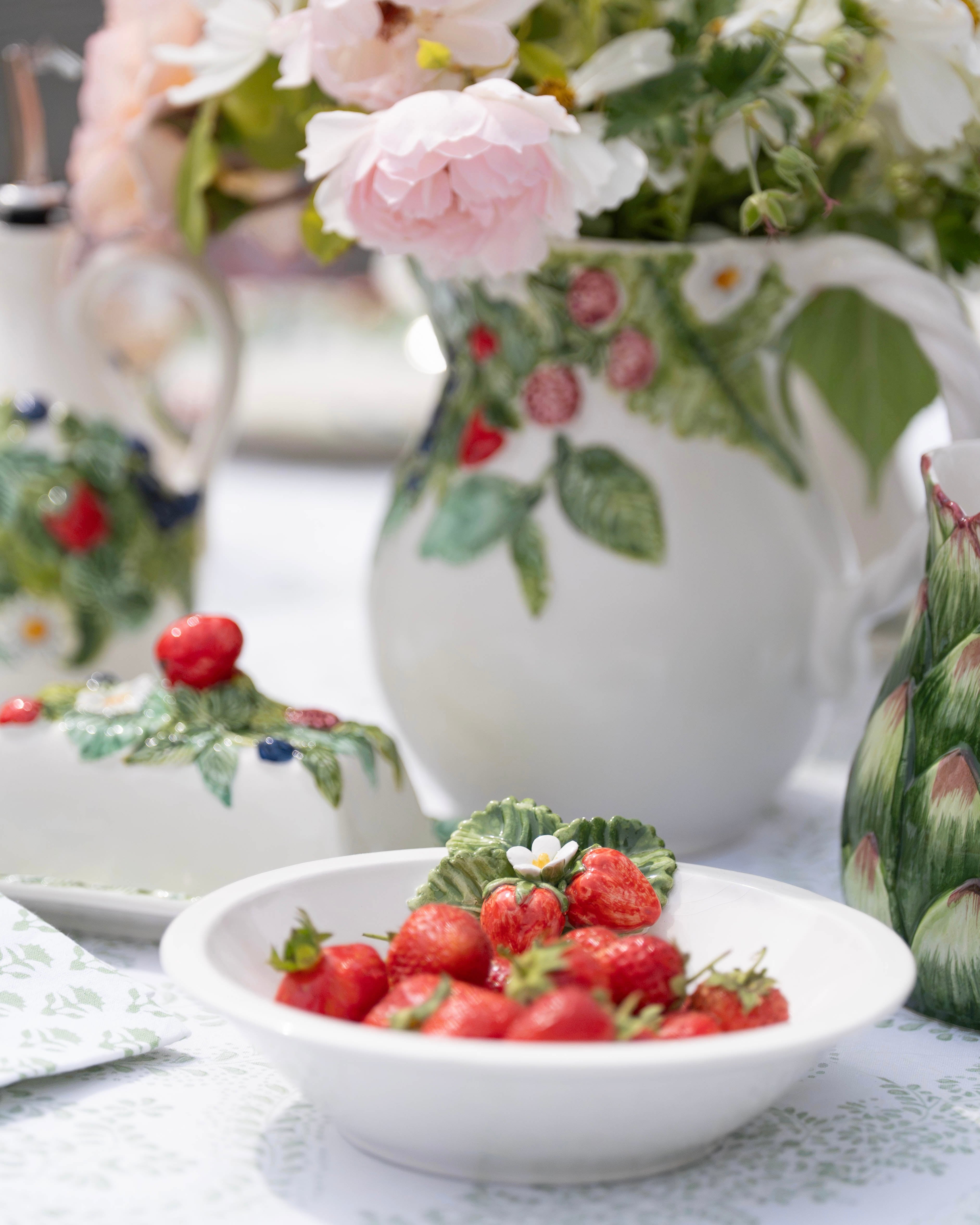 Strawberry Leaf Serving Dish