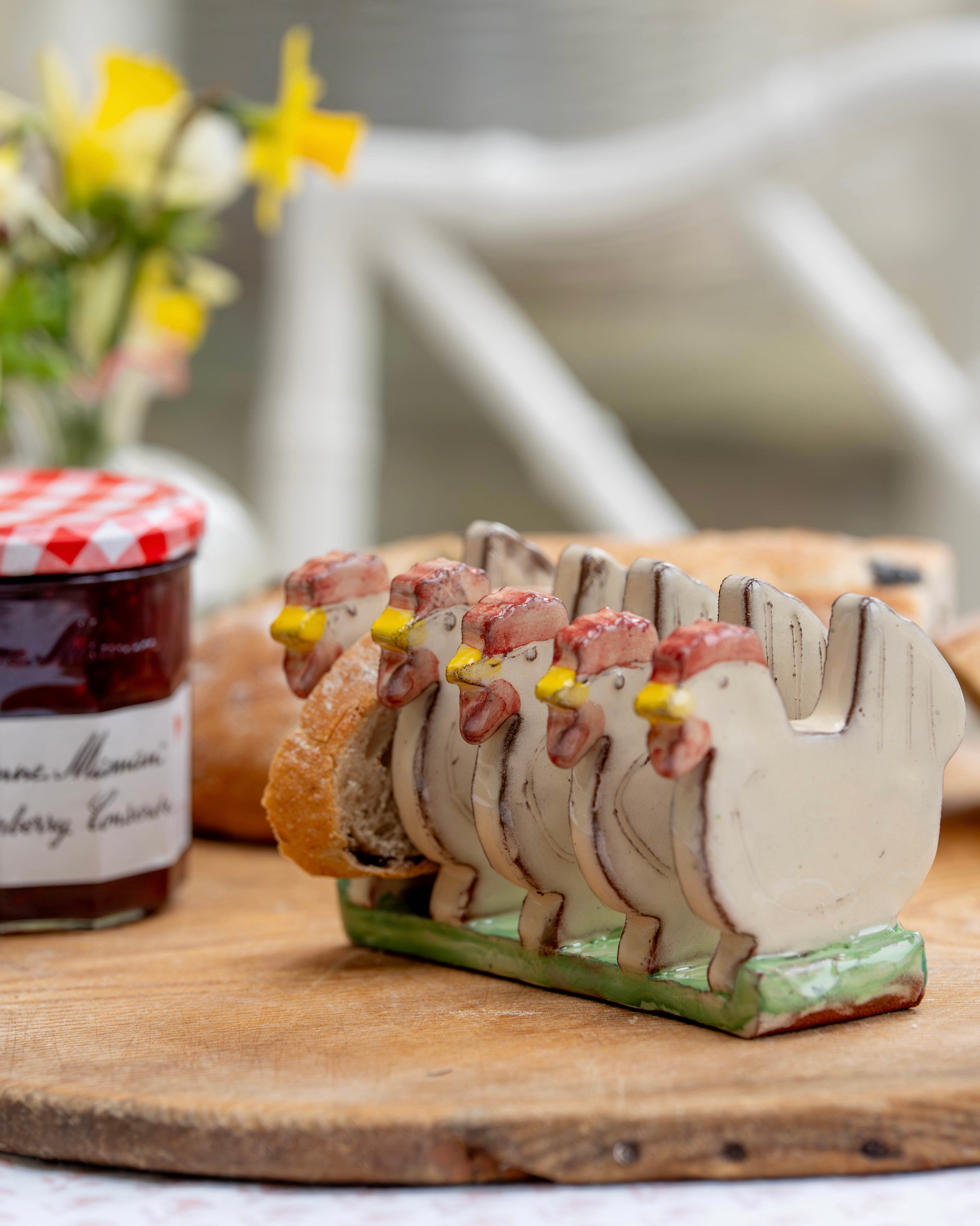 White Cockerel Toast Rack