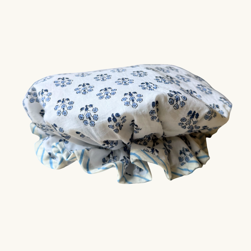 Blue Daphne Shower Cap