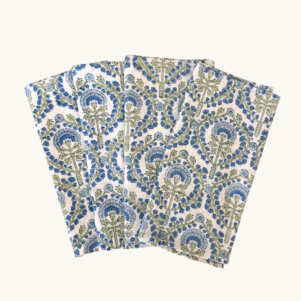 Blue Freya Handblocked Napkins