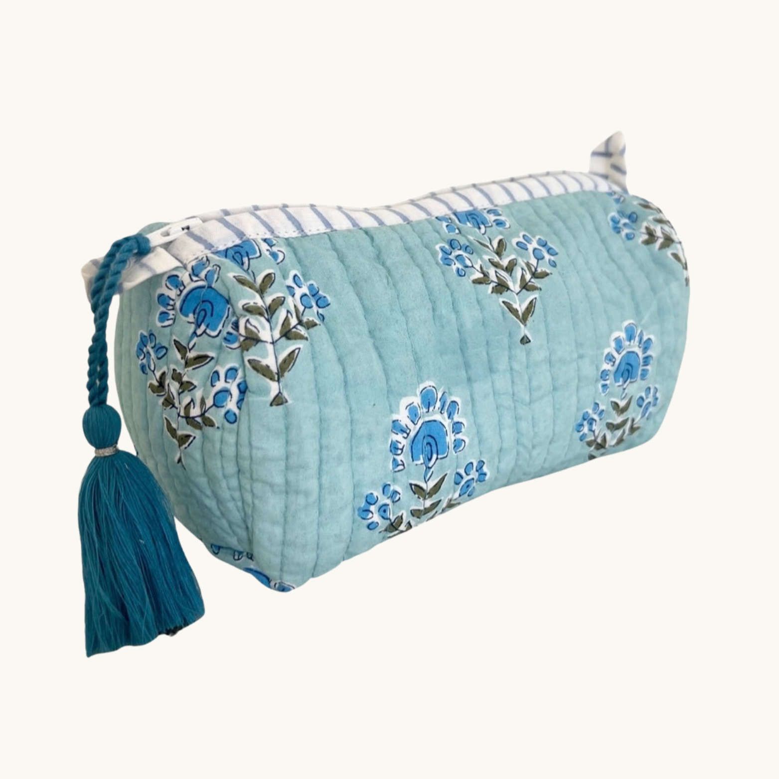 Blue Nancy Handblocked Wash Bag