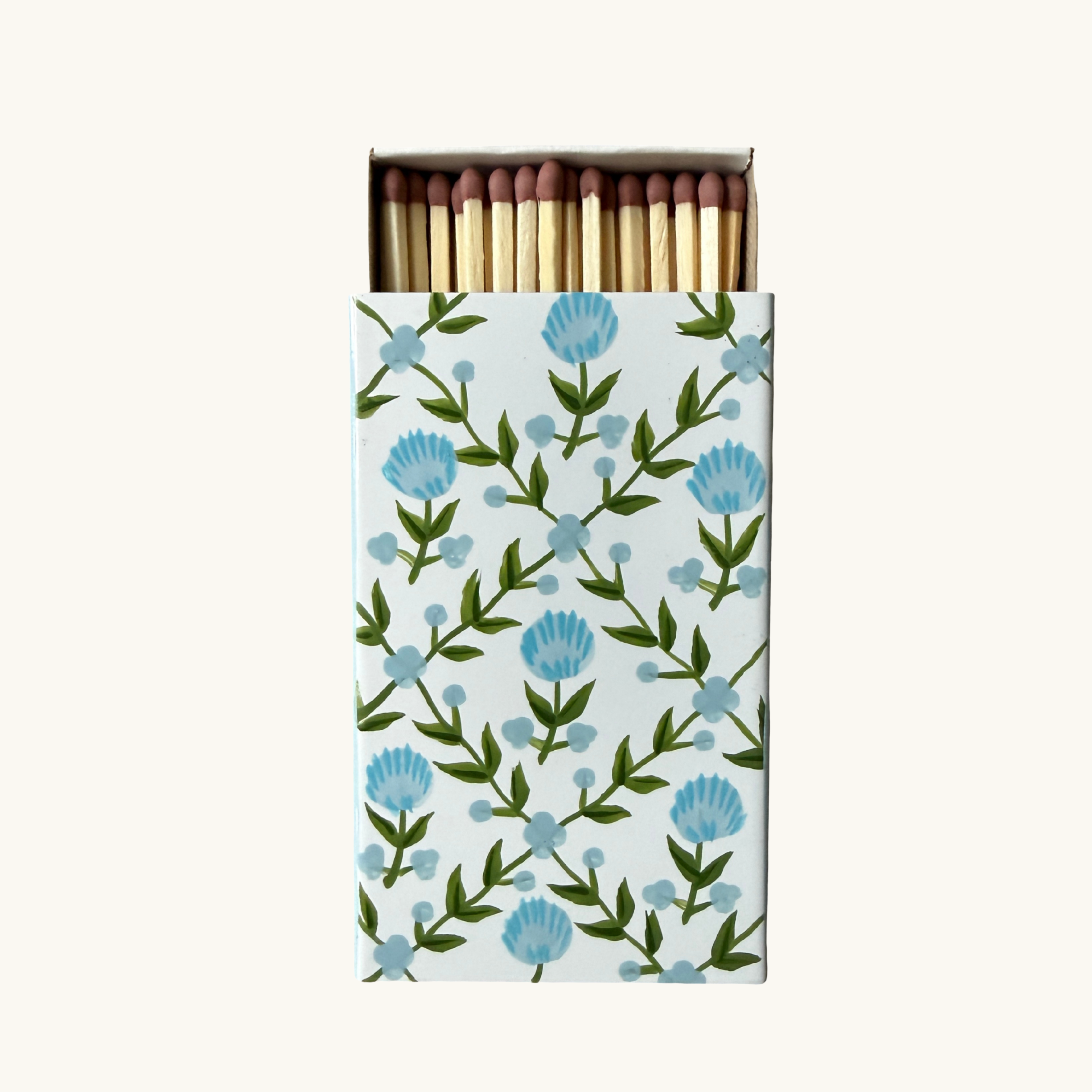 Blue Trellis Handpainted Matchbox Sleeve
