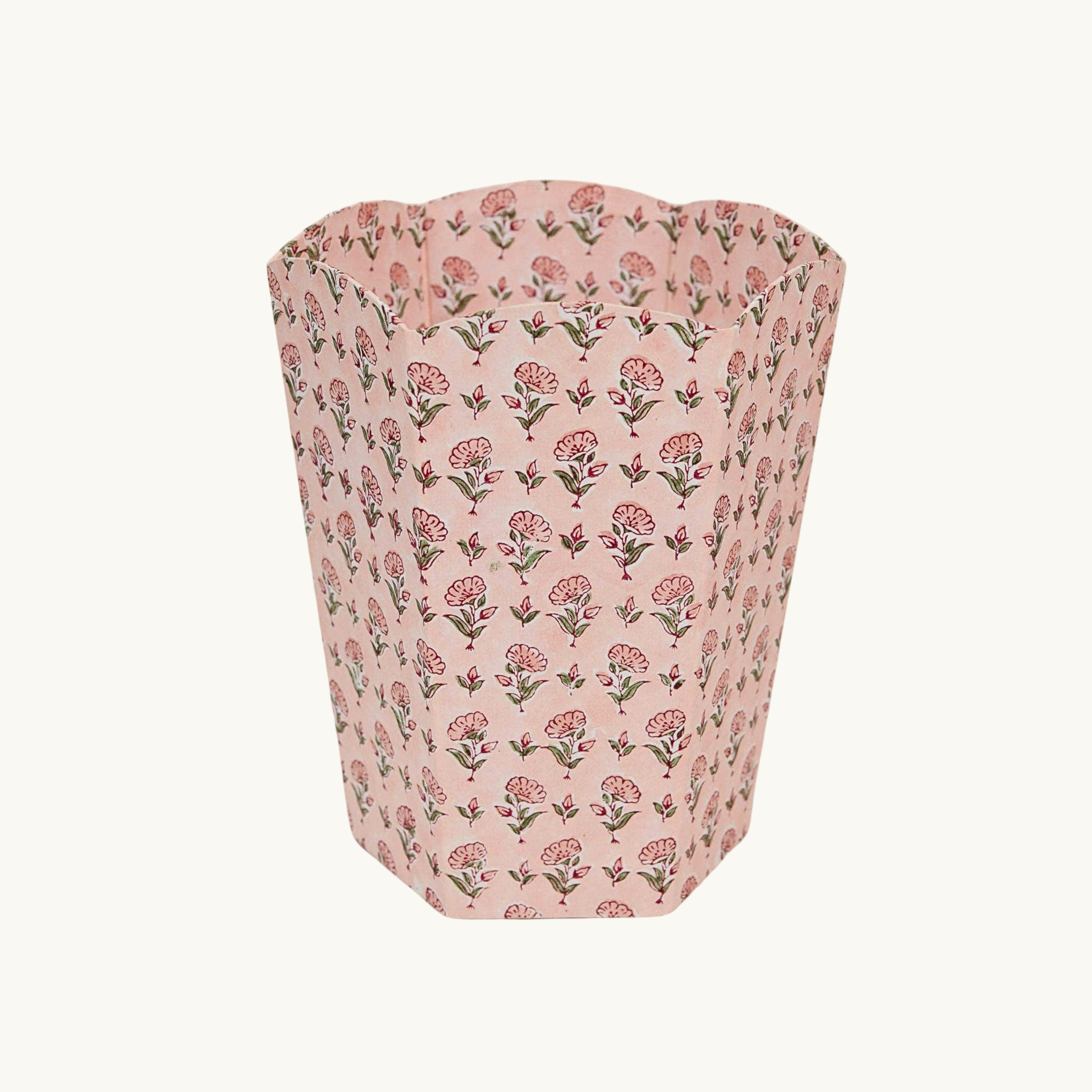 Blush Ditsy Floral Waste Paper Basket