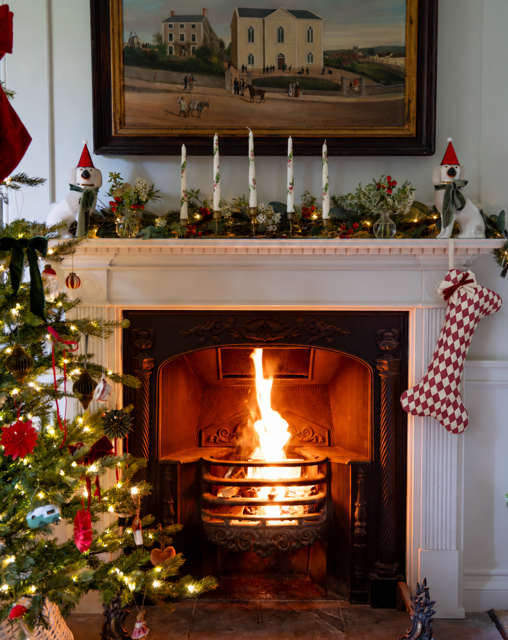 Harlequin Dog Stocking (Mulled Wine)