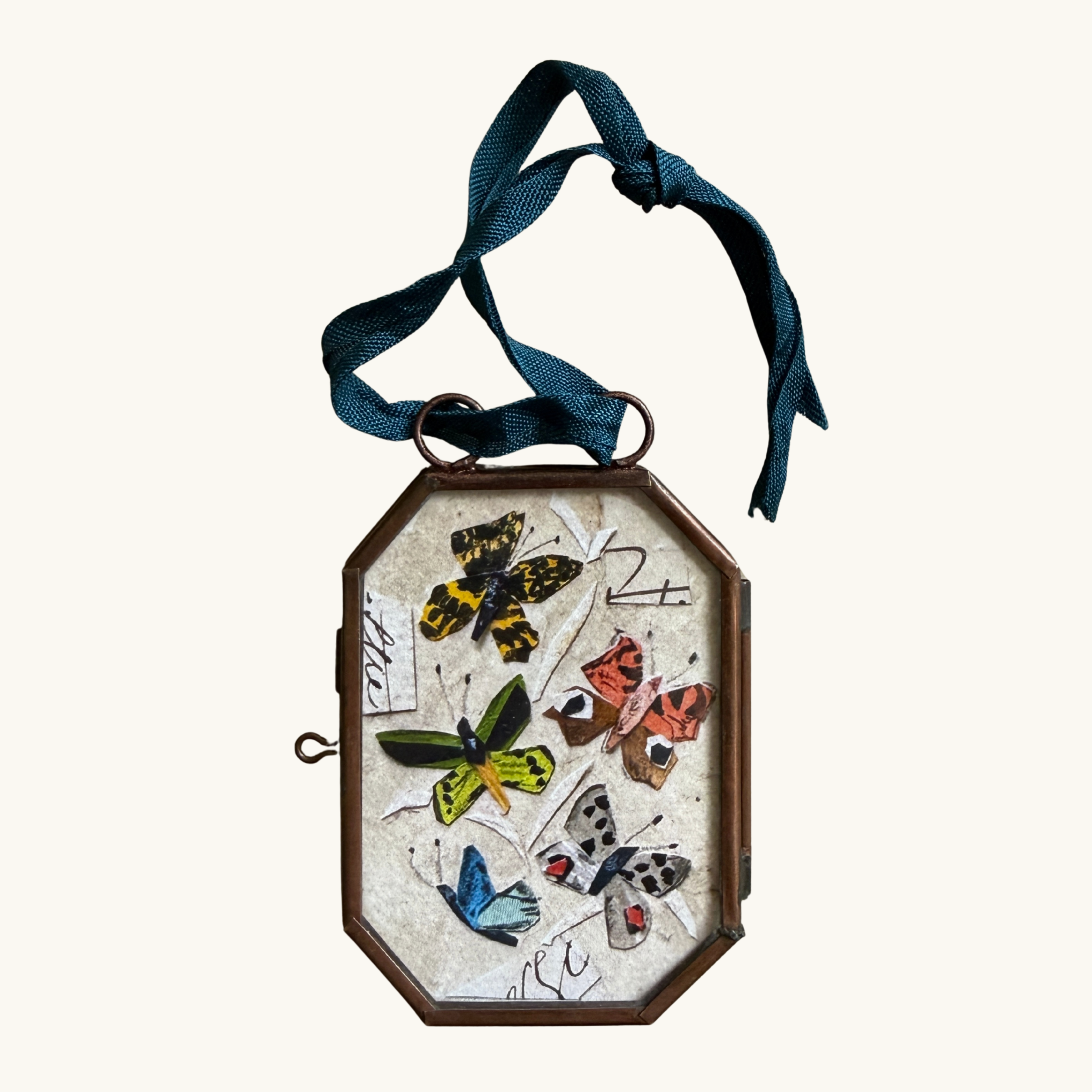 Butterfly Art Locket Ornament