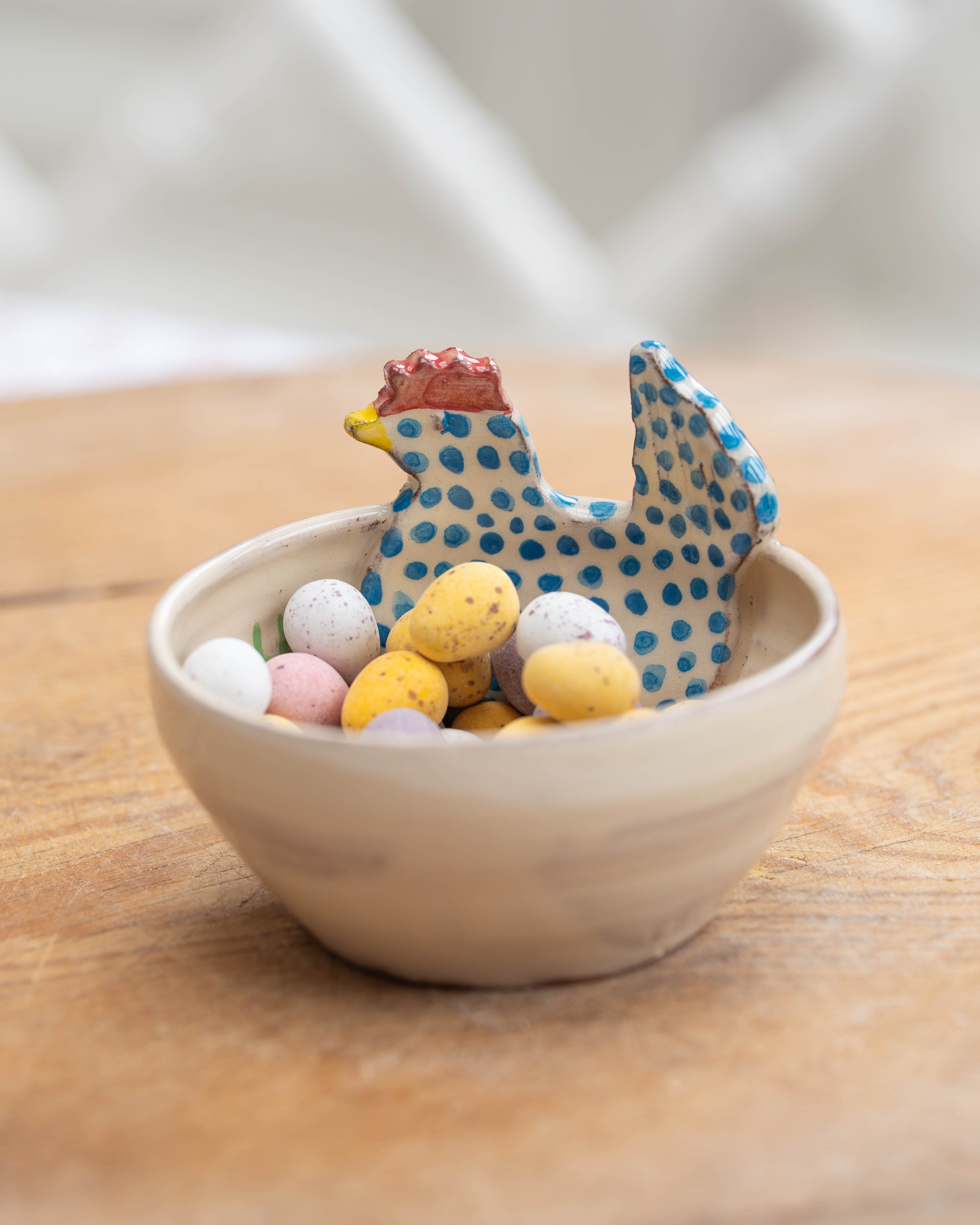 Blue Spotty Hen Dish