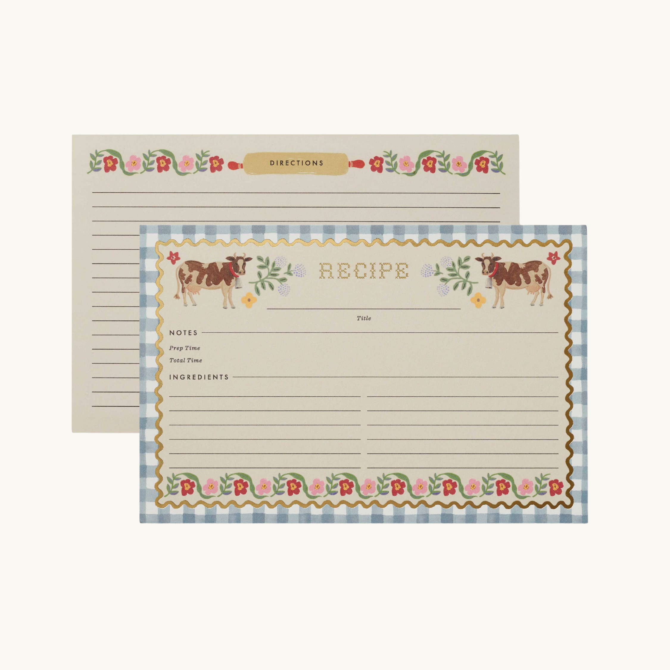 Country Farm Recipe Cards