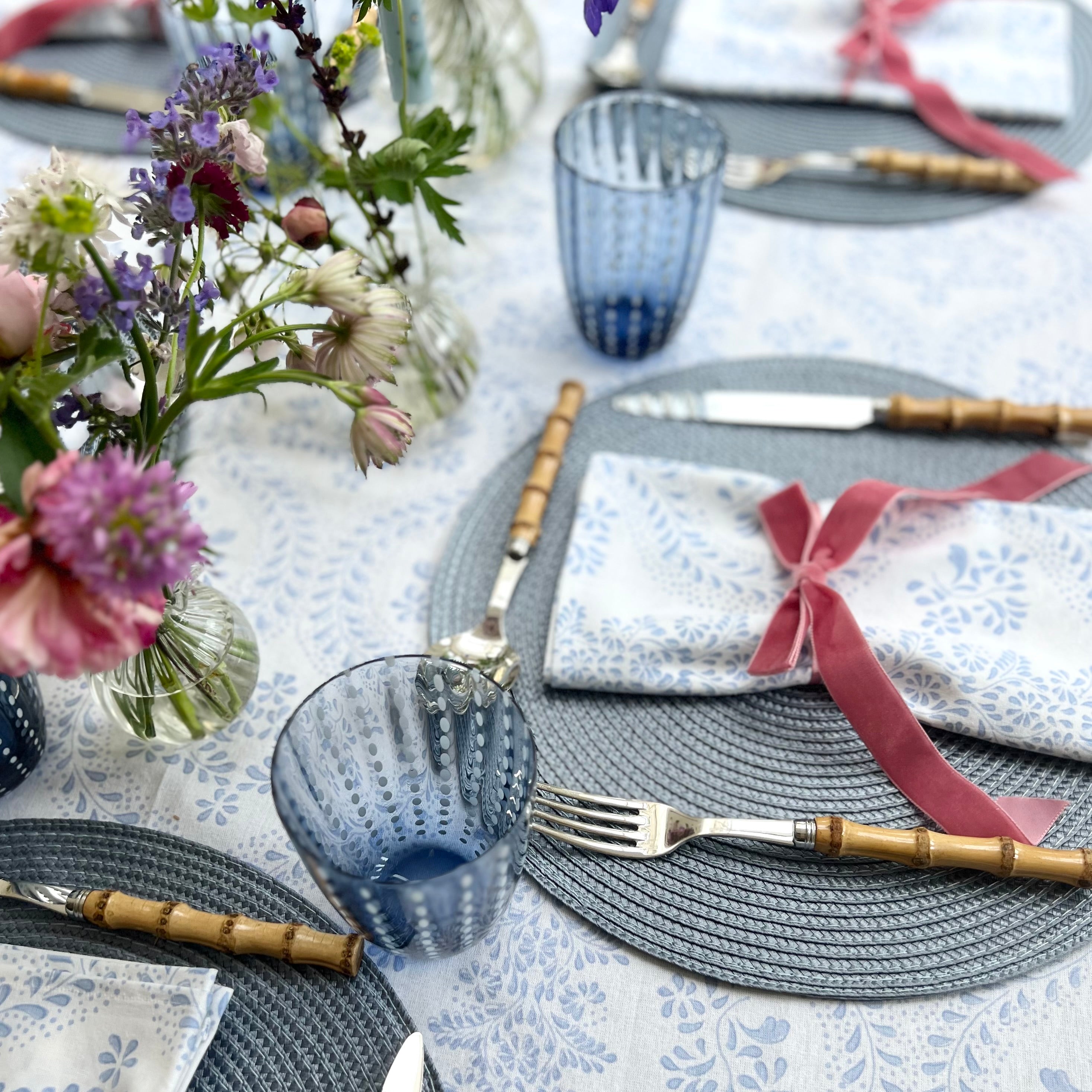 Blue Rosalie Napkins