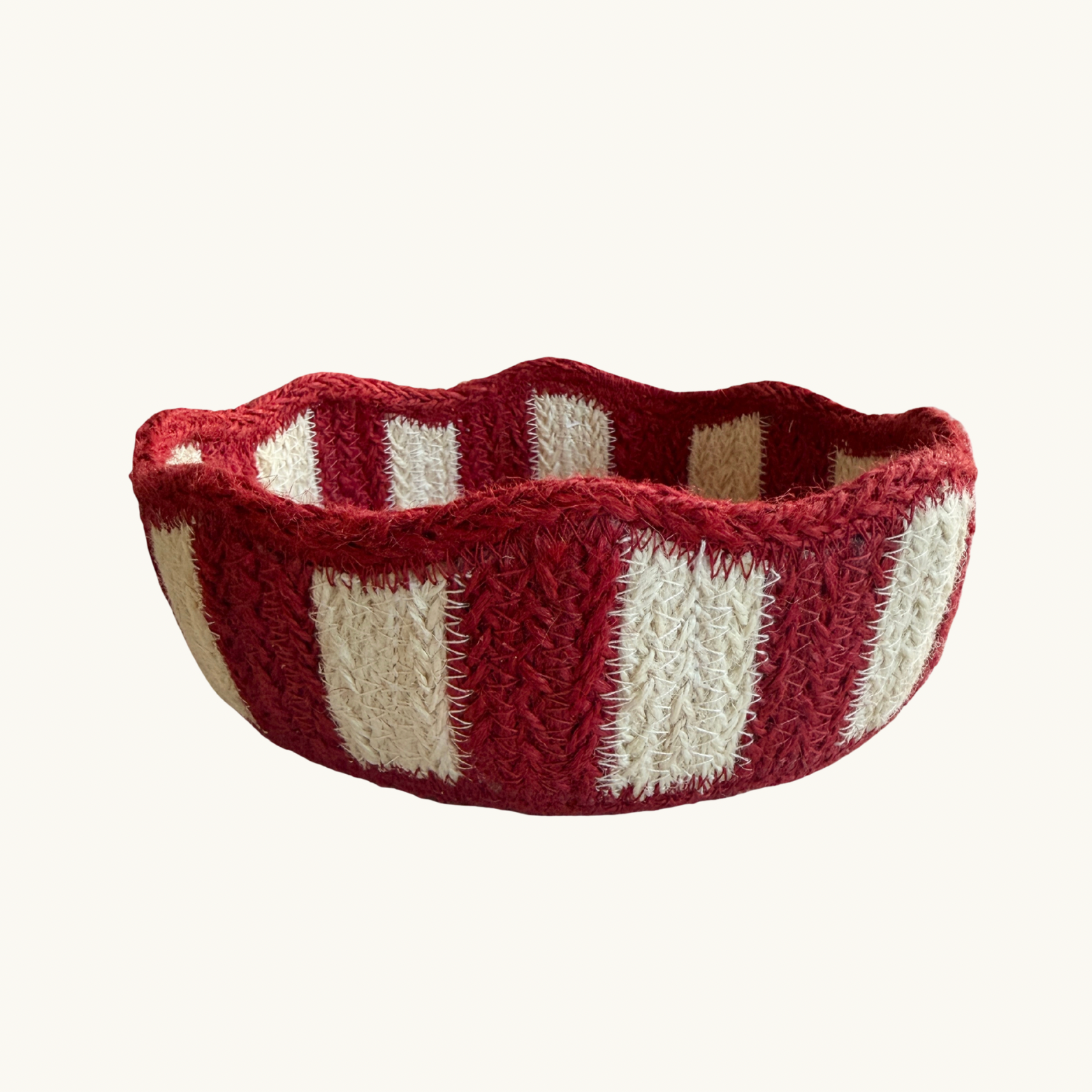 Red Jute Mini Basket