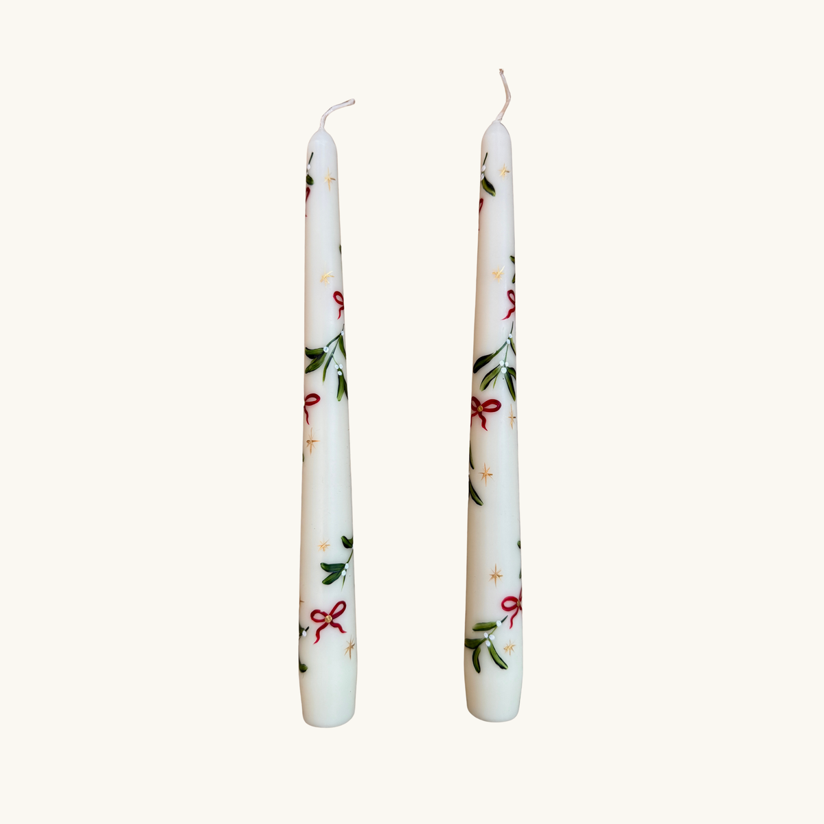 Festive Bows and Mistletoe Candle (Single)