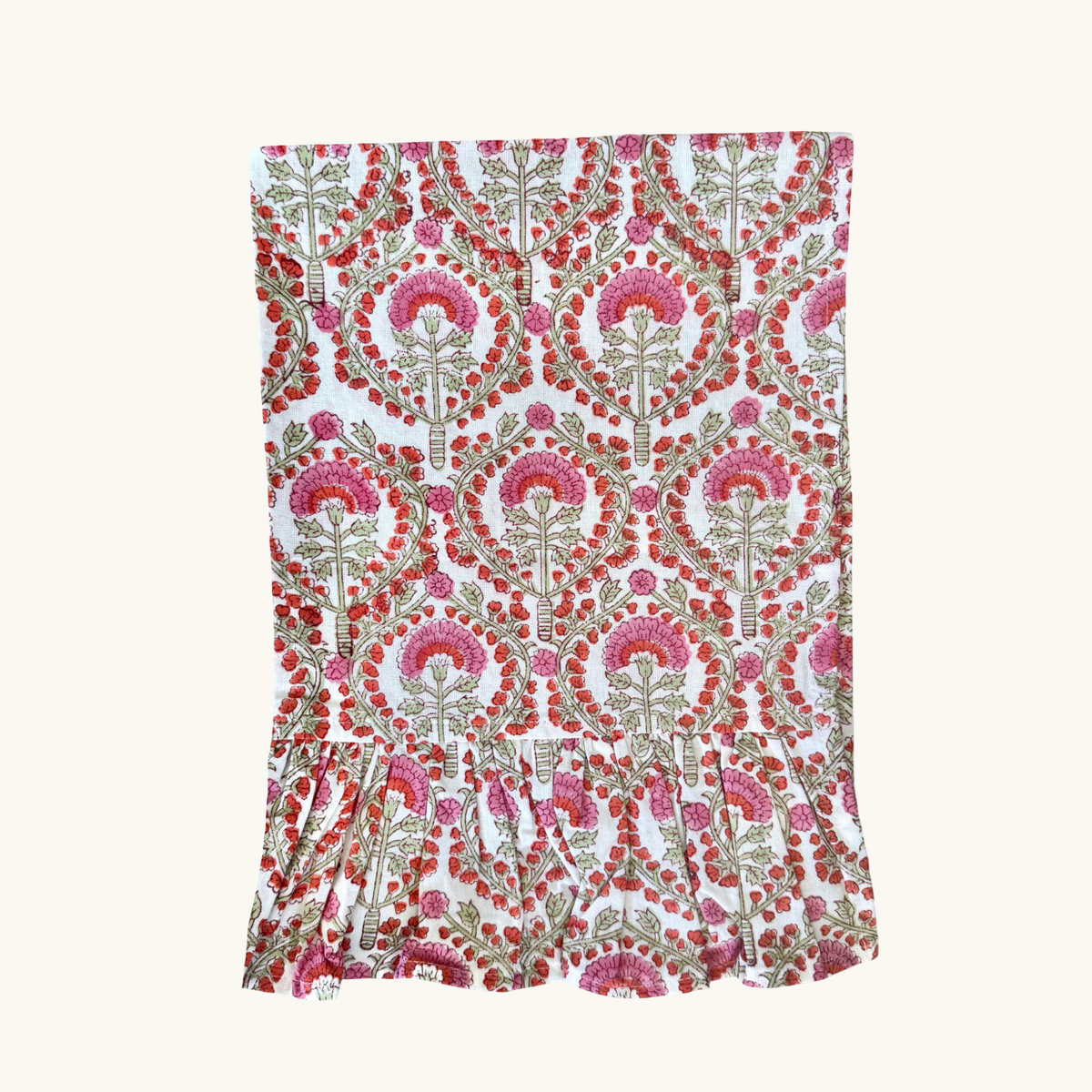 Frilled Pink Freya Kitchen Towel