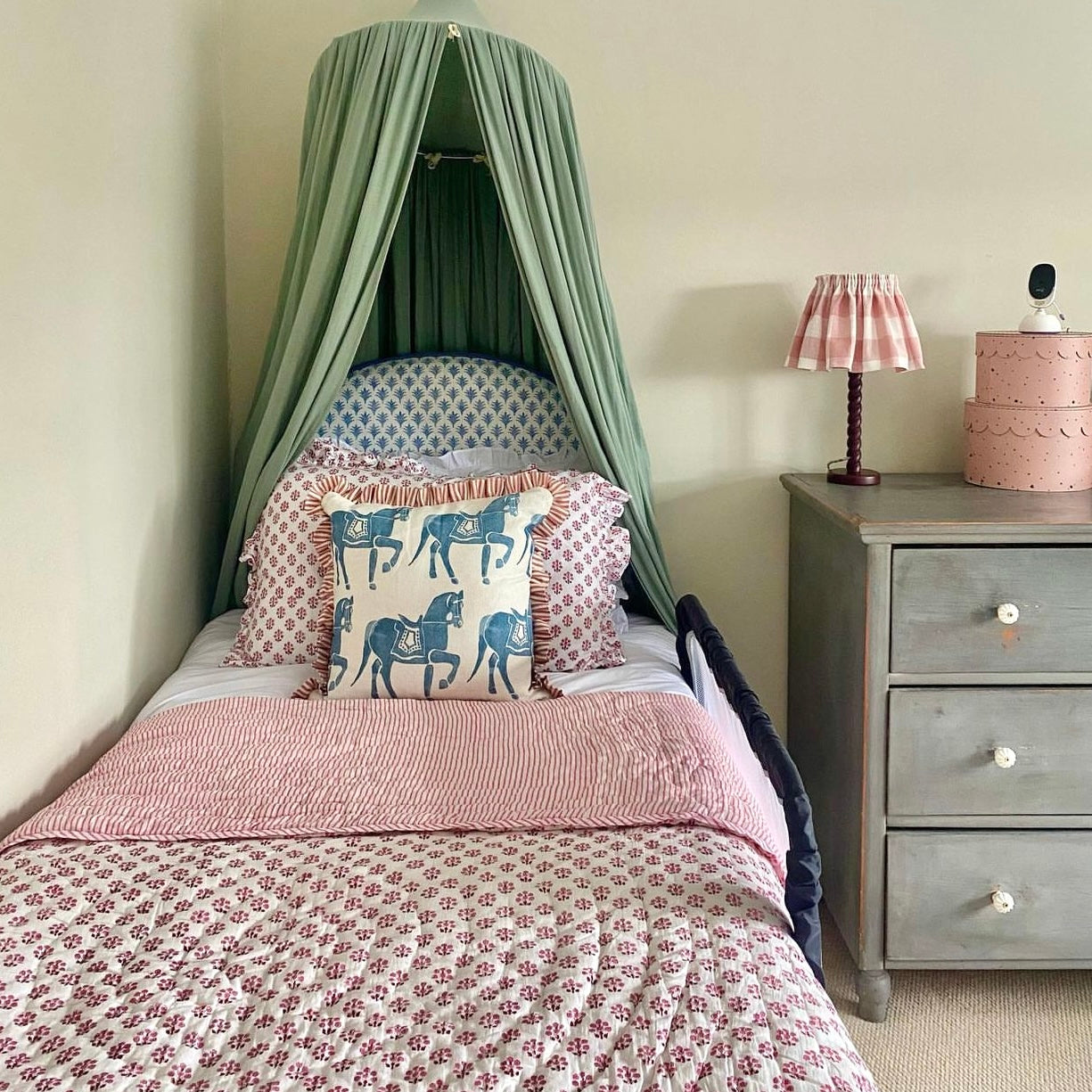 Pink Daphne Handblocked Quilt