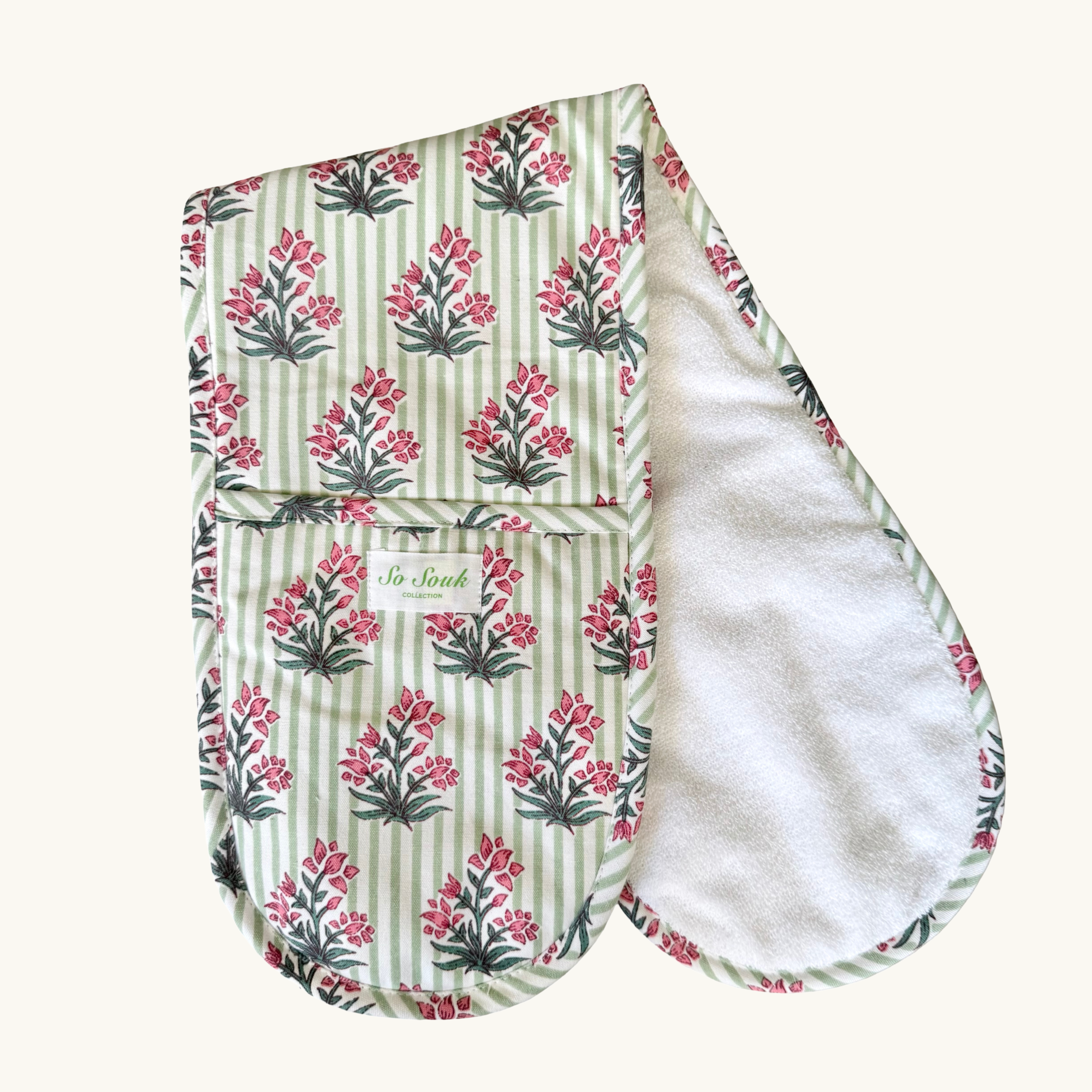 Green Johari Oven Gloves