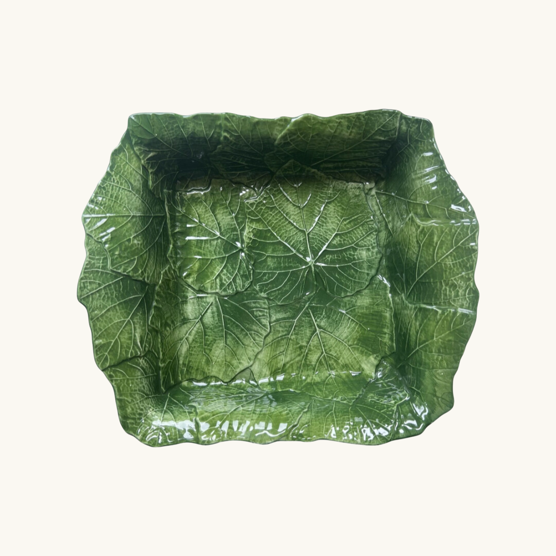 Green Vine Leaf Ovenware Dish