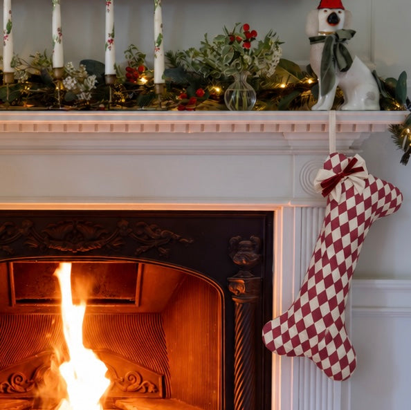 Harlequin Dog Stocking (Mulled Wine)