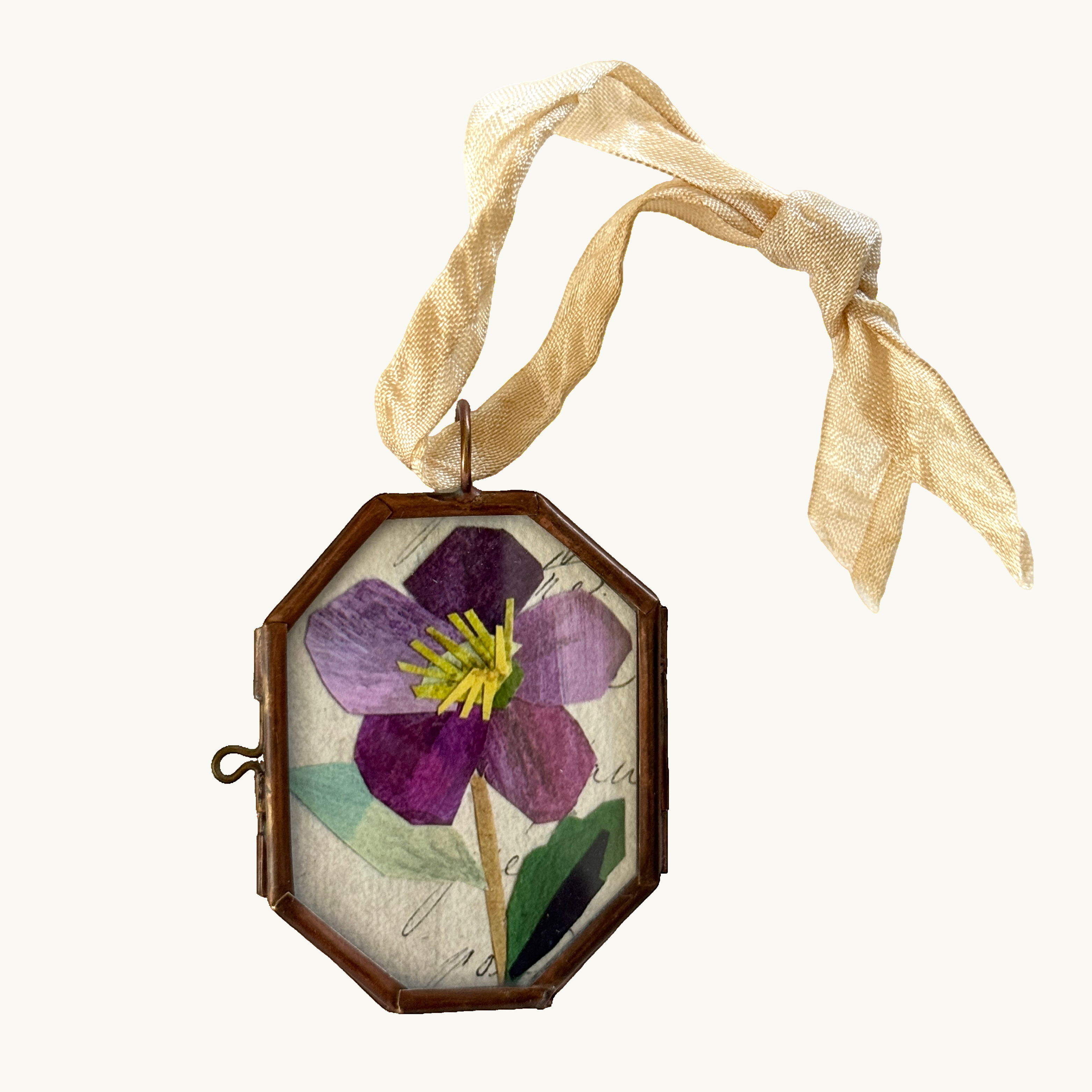 Hellebore Art Locket Ornament