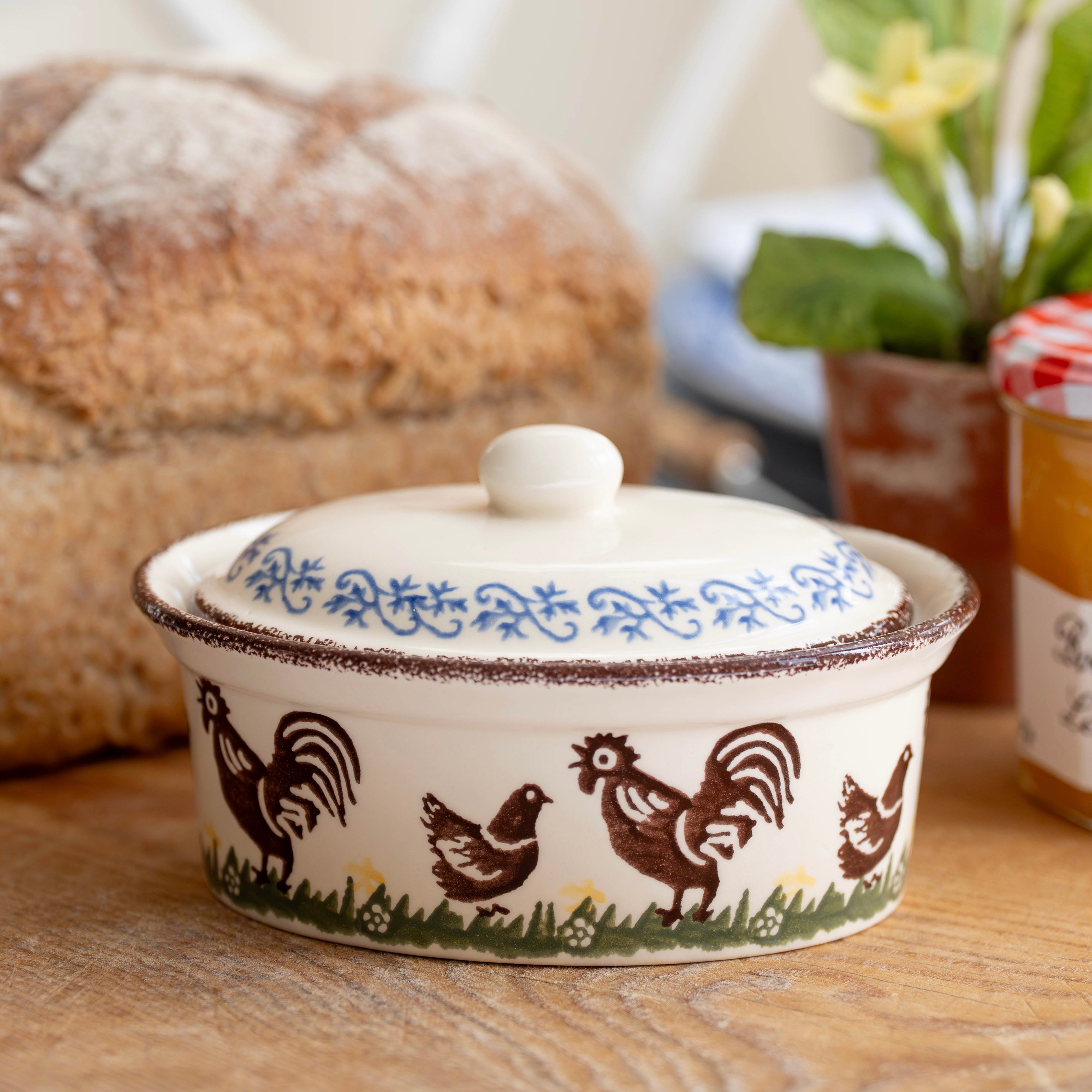 Hens Butter Dish