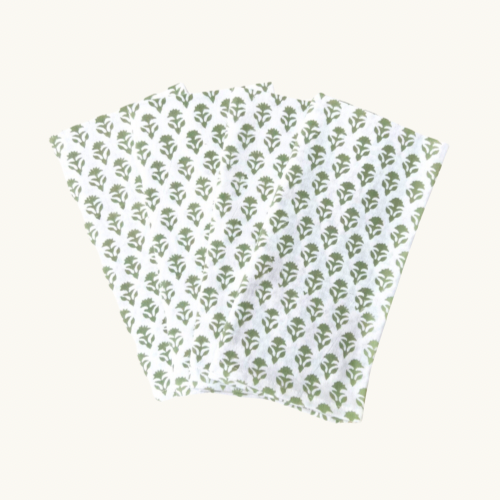 Sage Green Carnation  Napkins