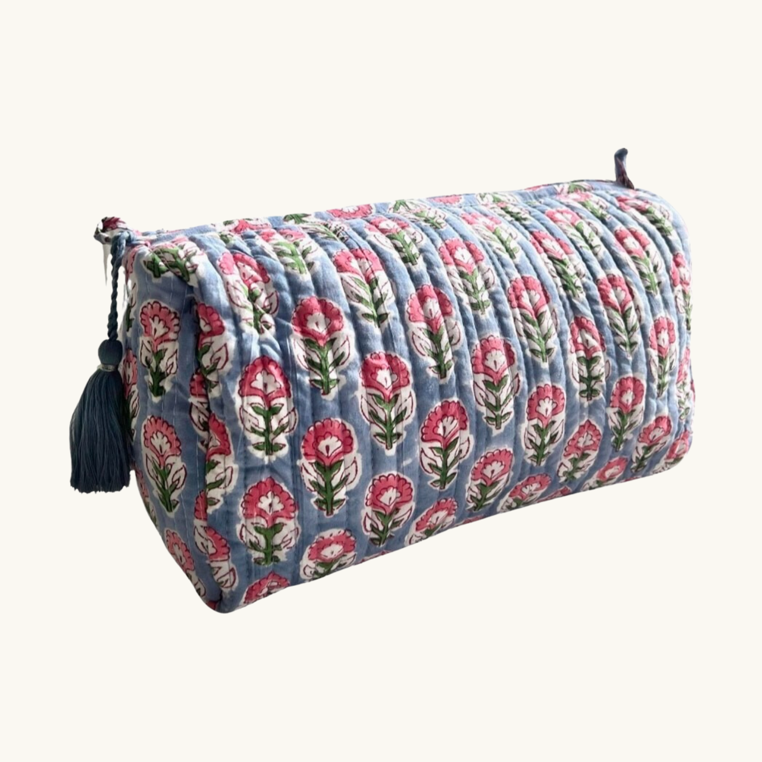 Blue Nila Handblocked Wash Bag