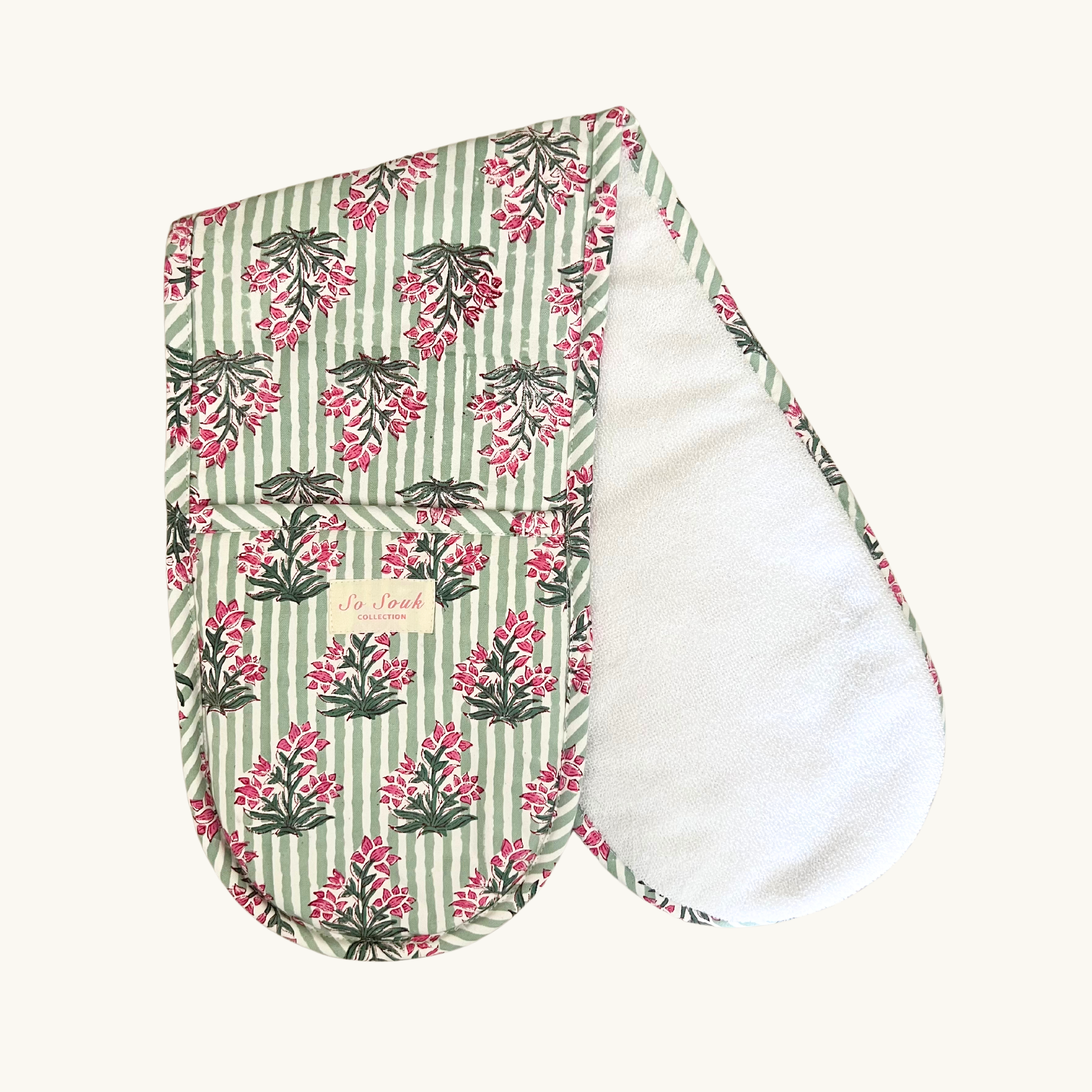 Green Johari Oven Gloves